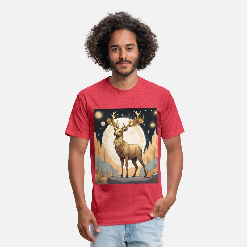 "Mystical Golden Deer in Autumn Forest"