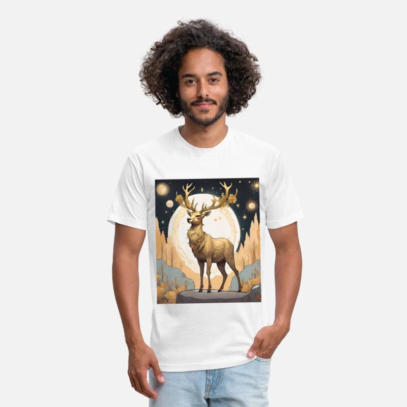 "Mystical Golden Deer in Autumn Forest"