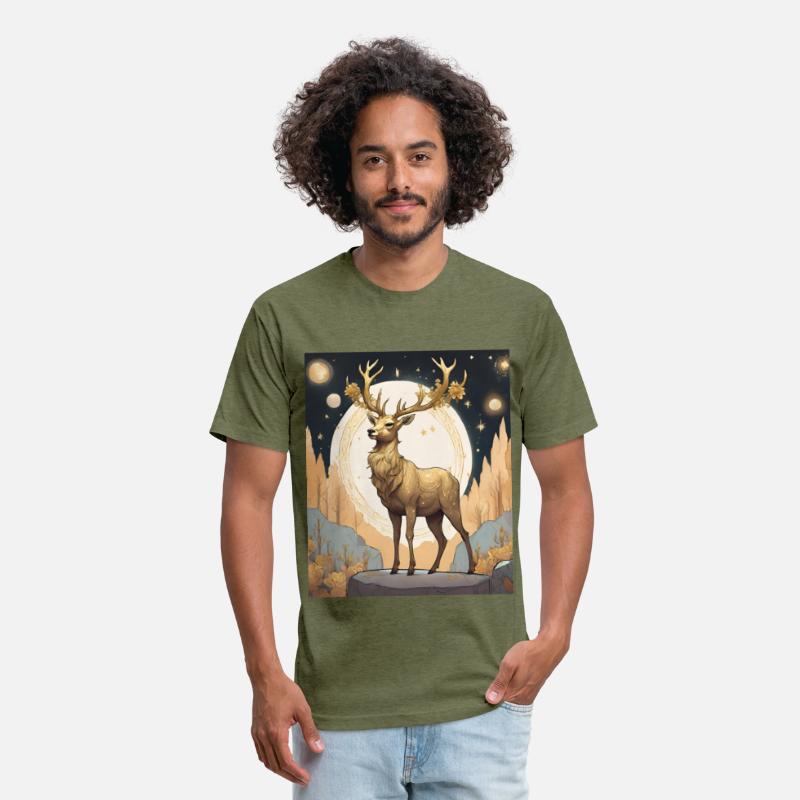 "Mystical Golden Deer in Autumn Forest"