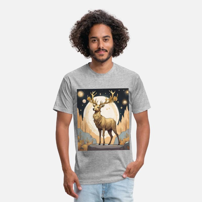 "Mystical Golden Deer in Autumn Forest"