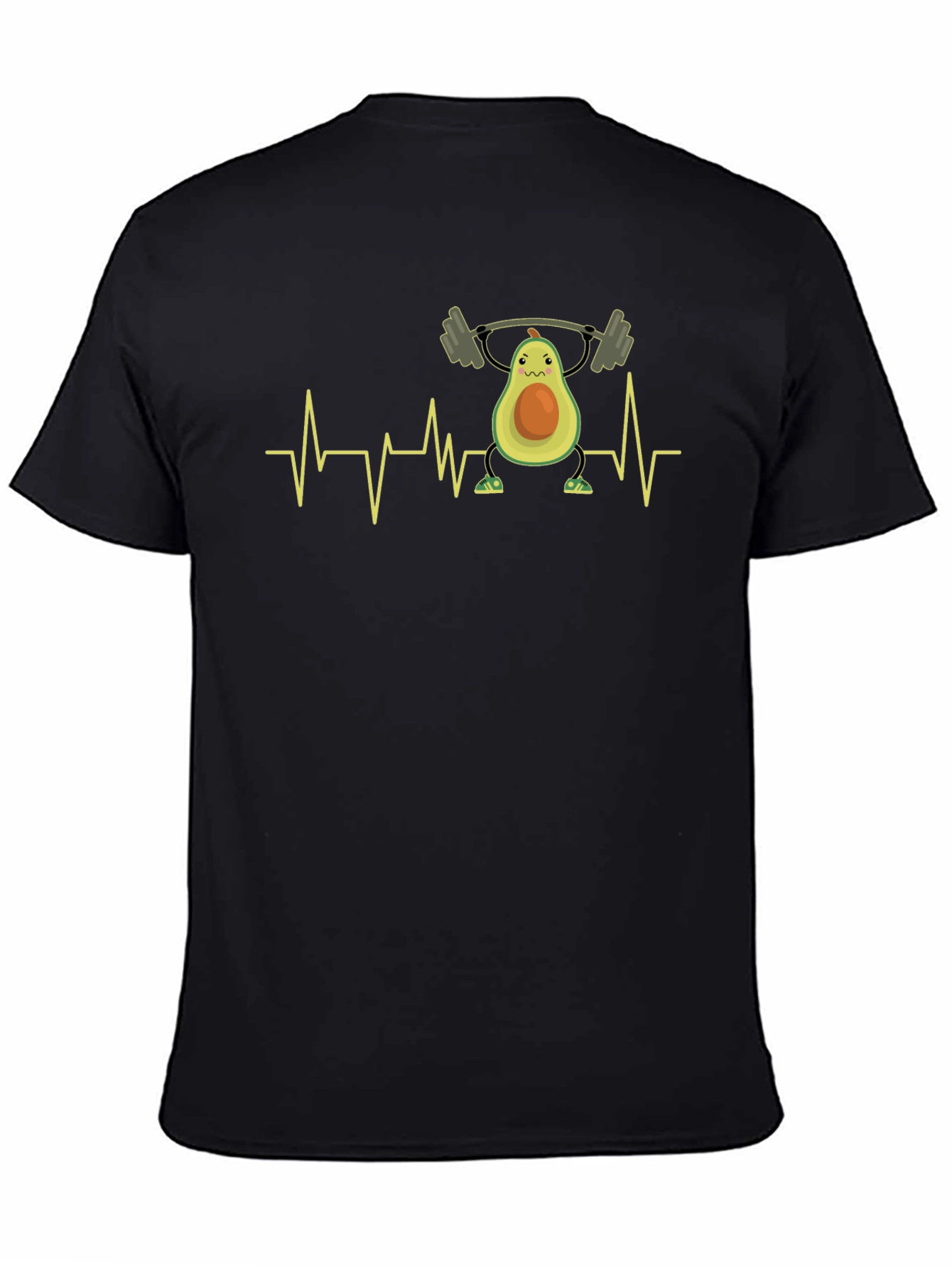 Avocado Gym Heartbeat T-Shirt - Black