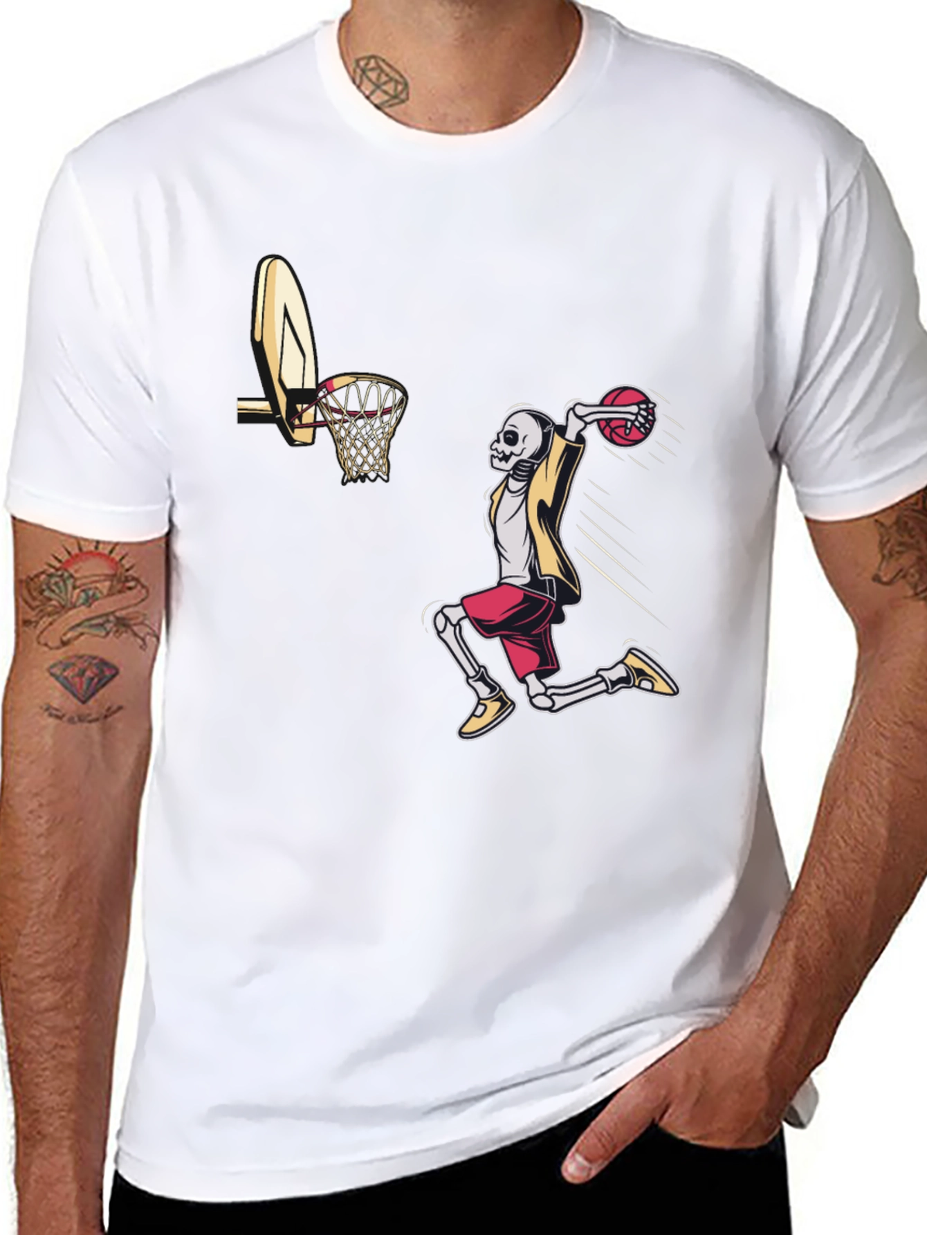 Skeleton Dunk T-Shirt - Black Cotton Tee