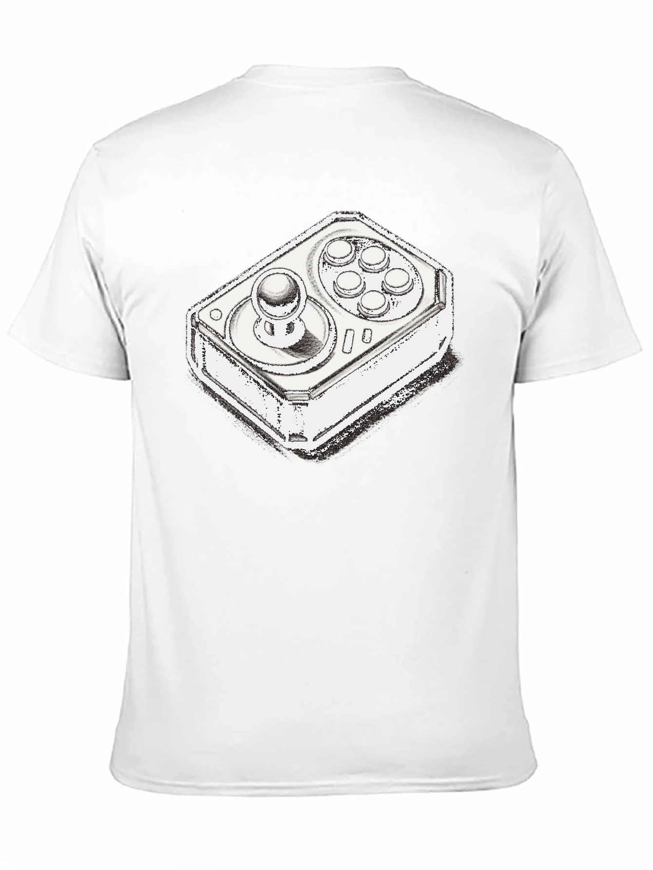 Arcade Controller Graphic Tee - Black Cotton Gaming Shirt