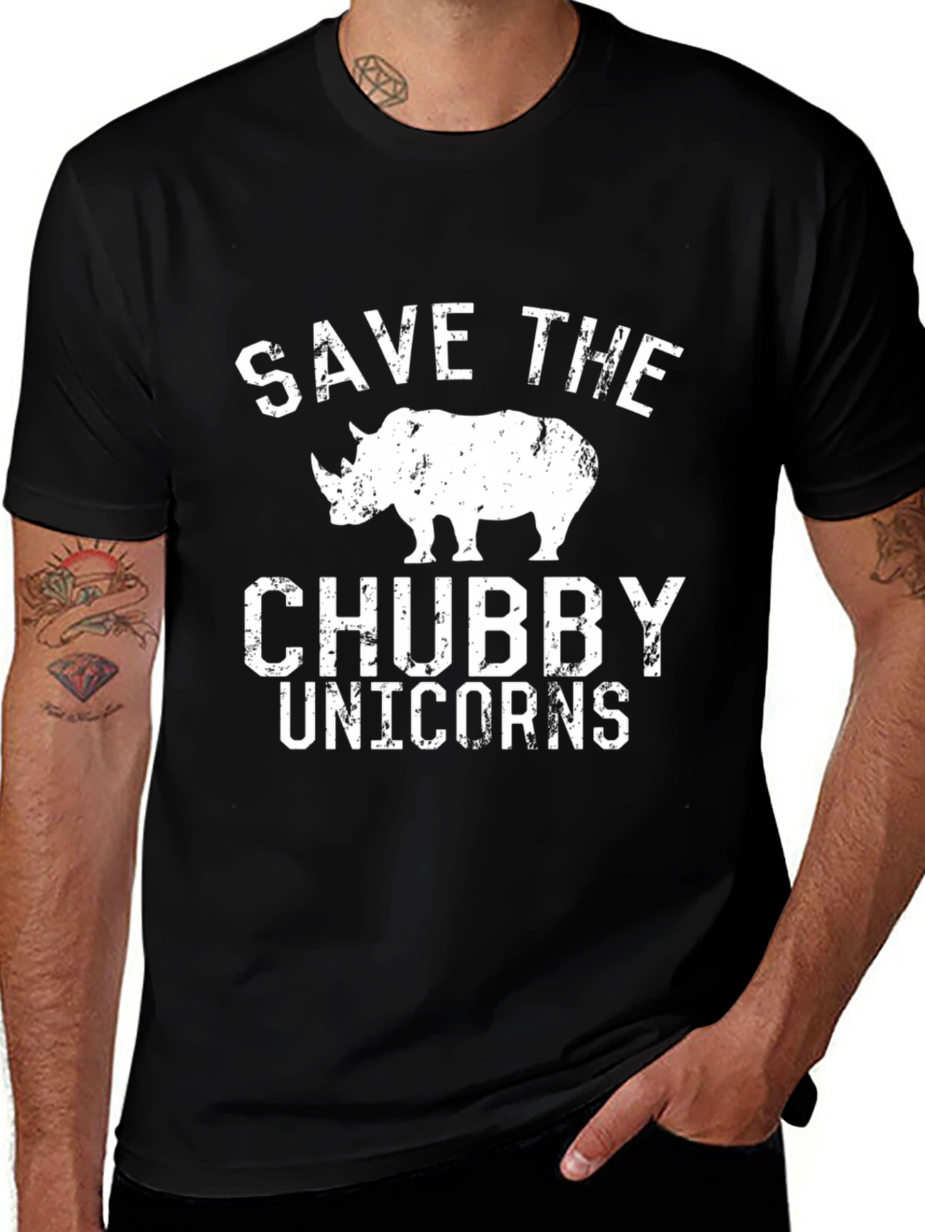 Save the Chubby Unicorns Graphic Tee