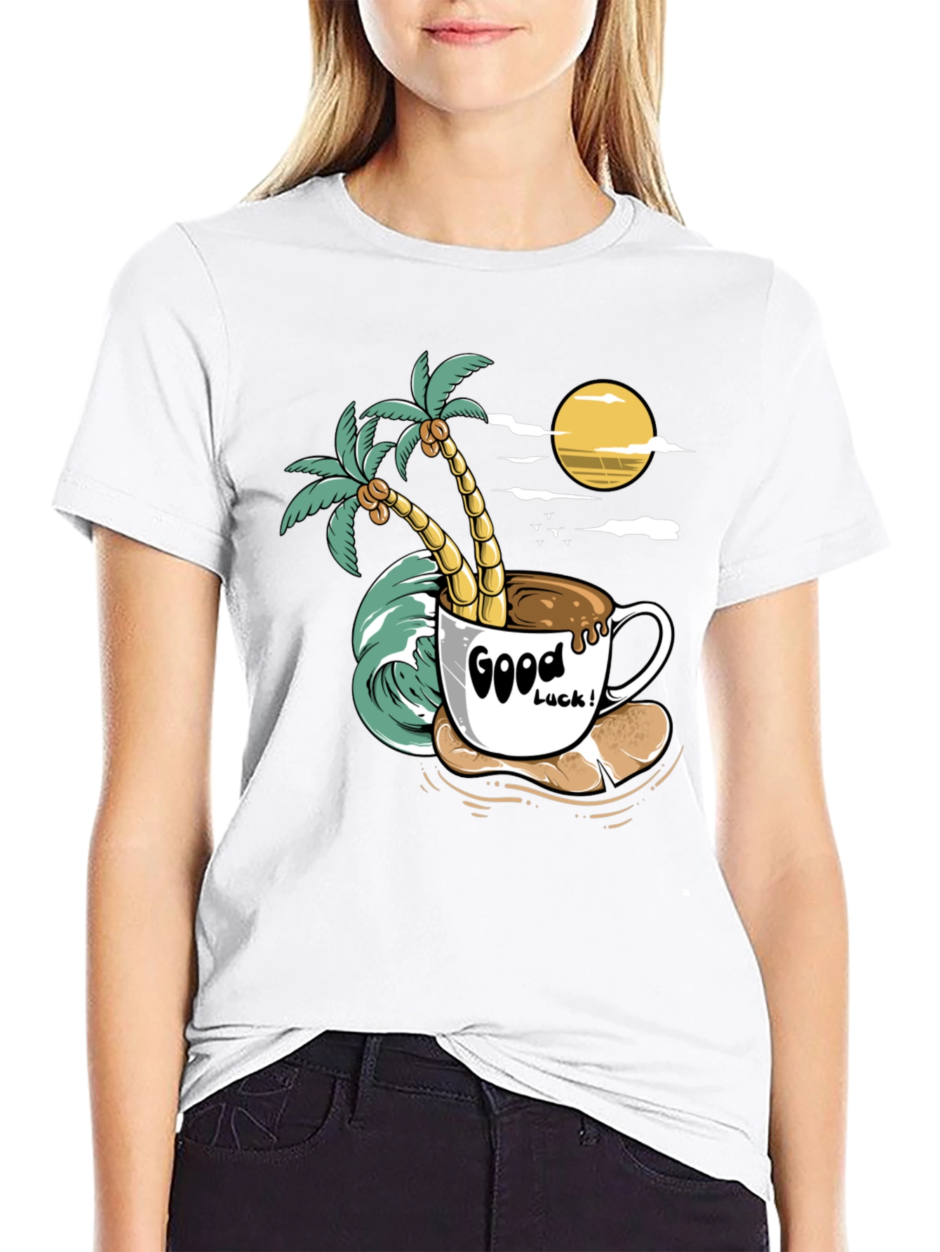 Tropical Coffee Graphic Tee