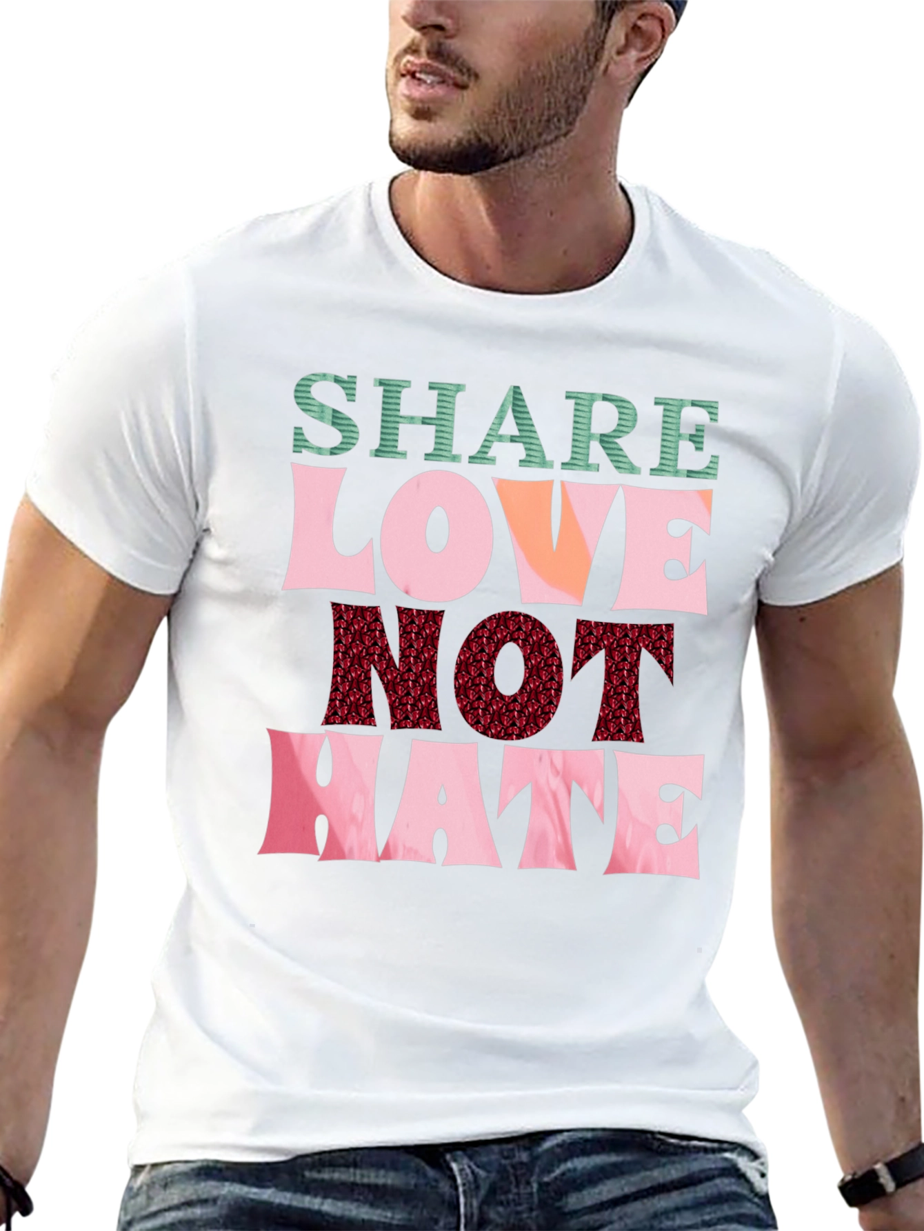 Share Love Not Hate Graphic Tee