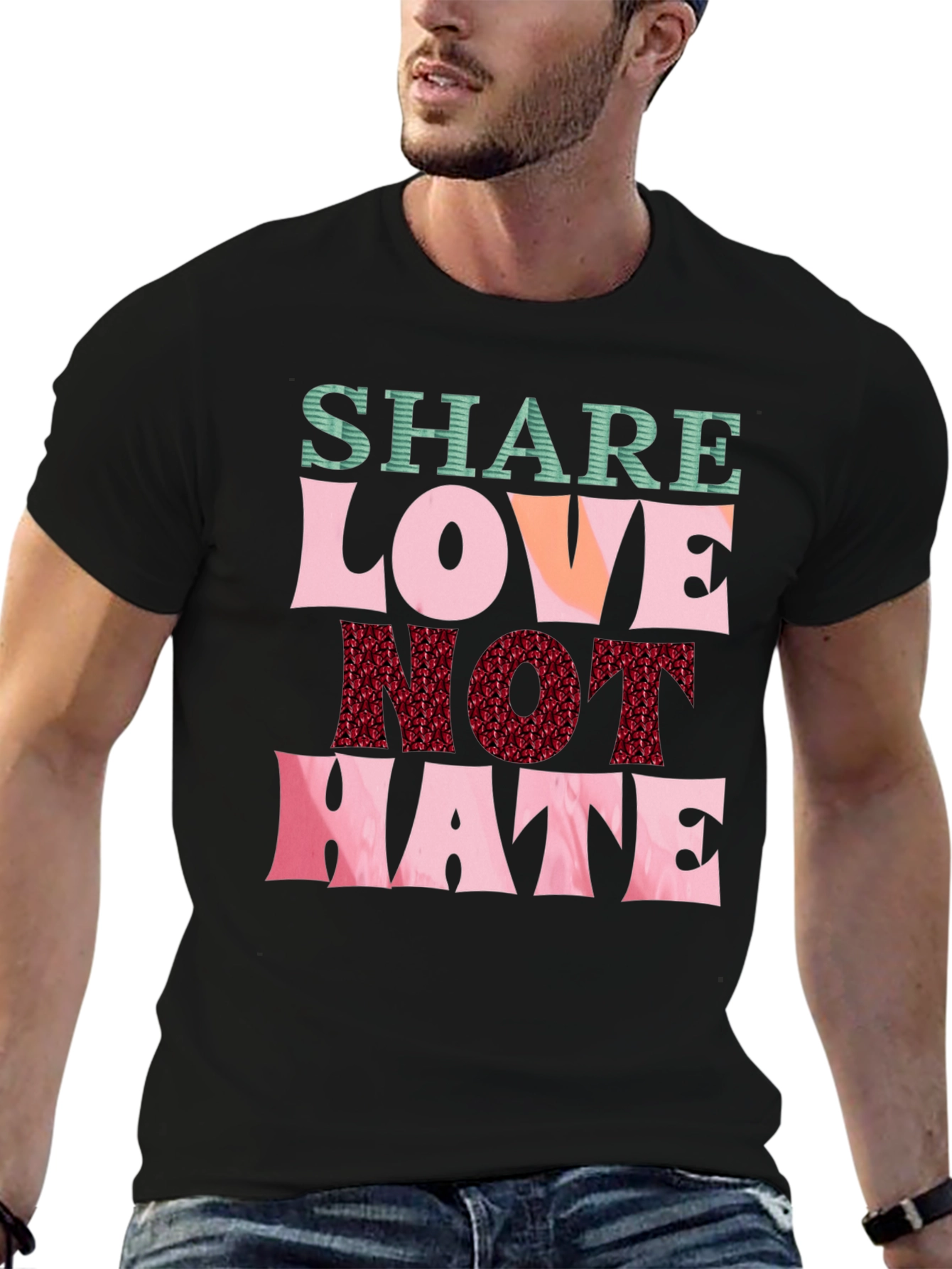 Share Love Not Hate Graphic Tee