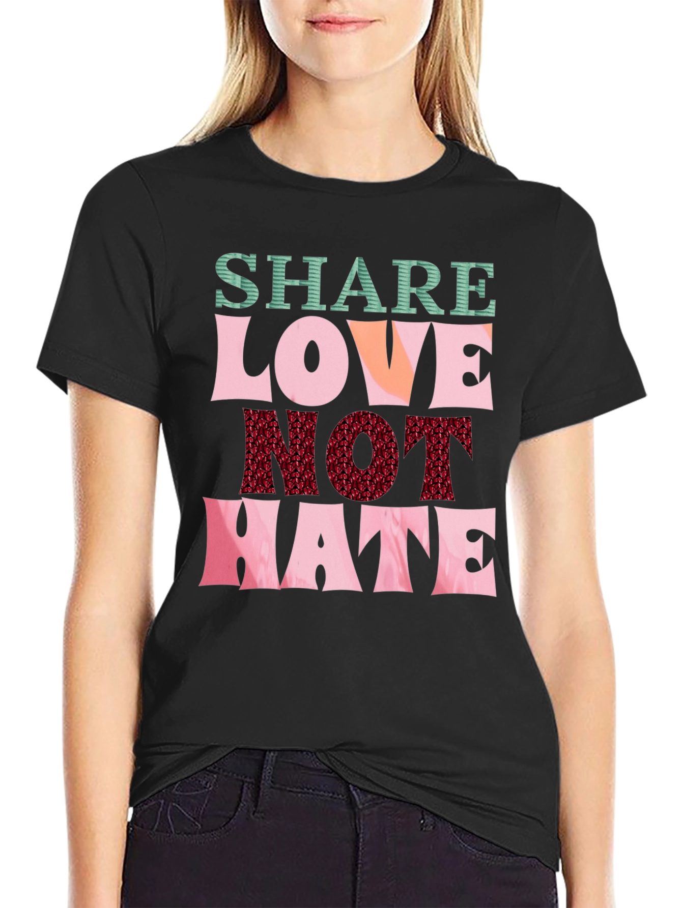 Share Love Not Hate Graphic Tee