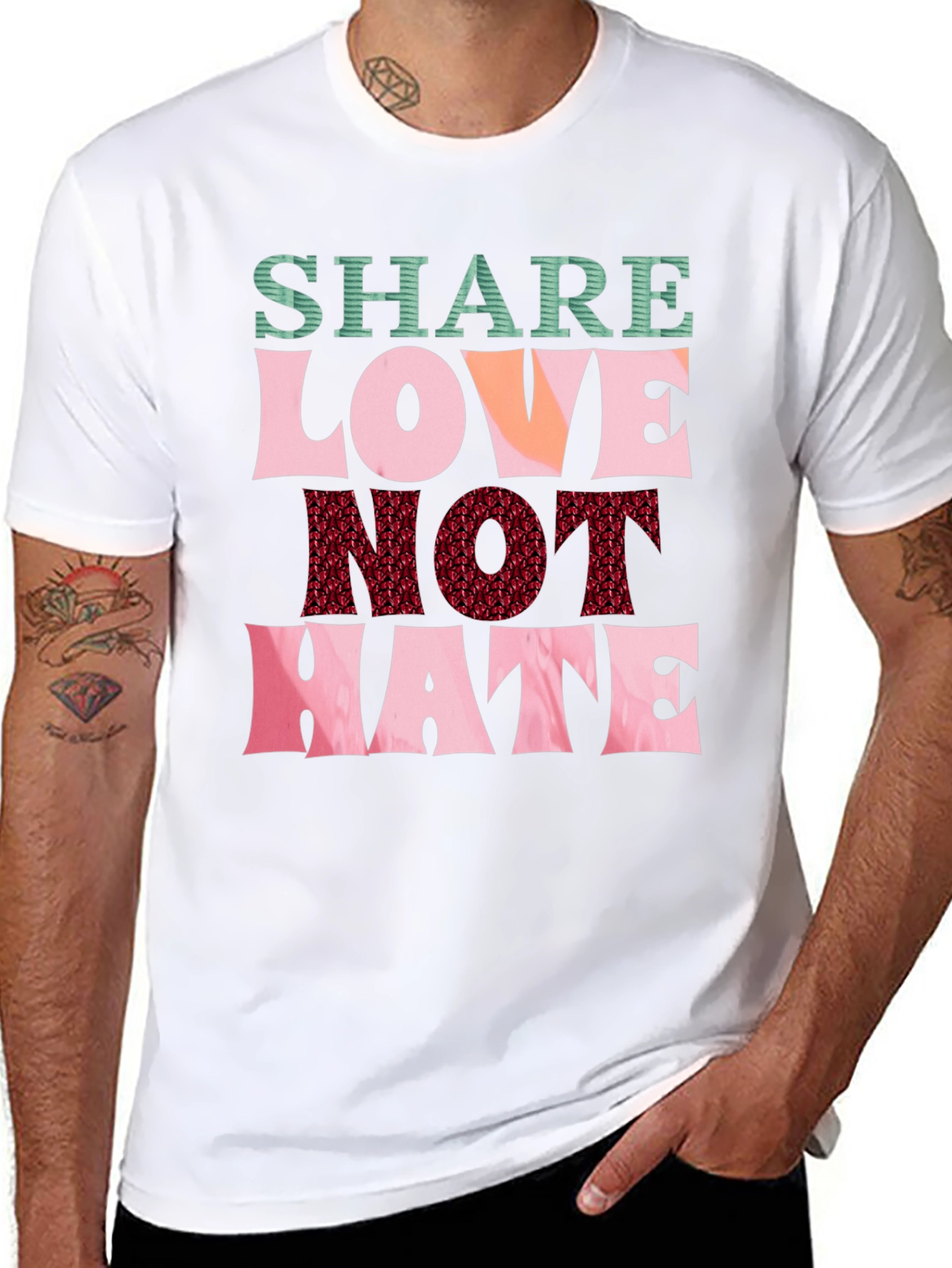 Share Love Not Hate Graphic Tee