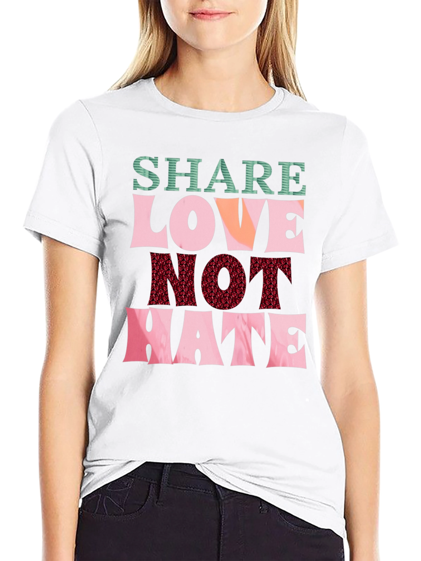 Share Love Not Hate Graphic Tee