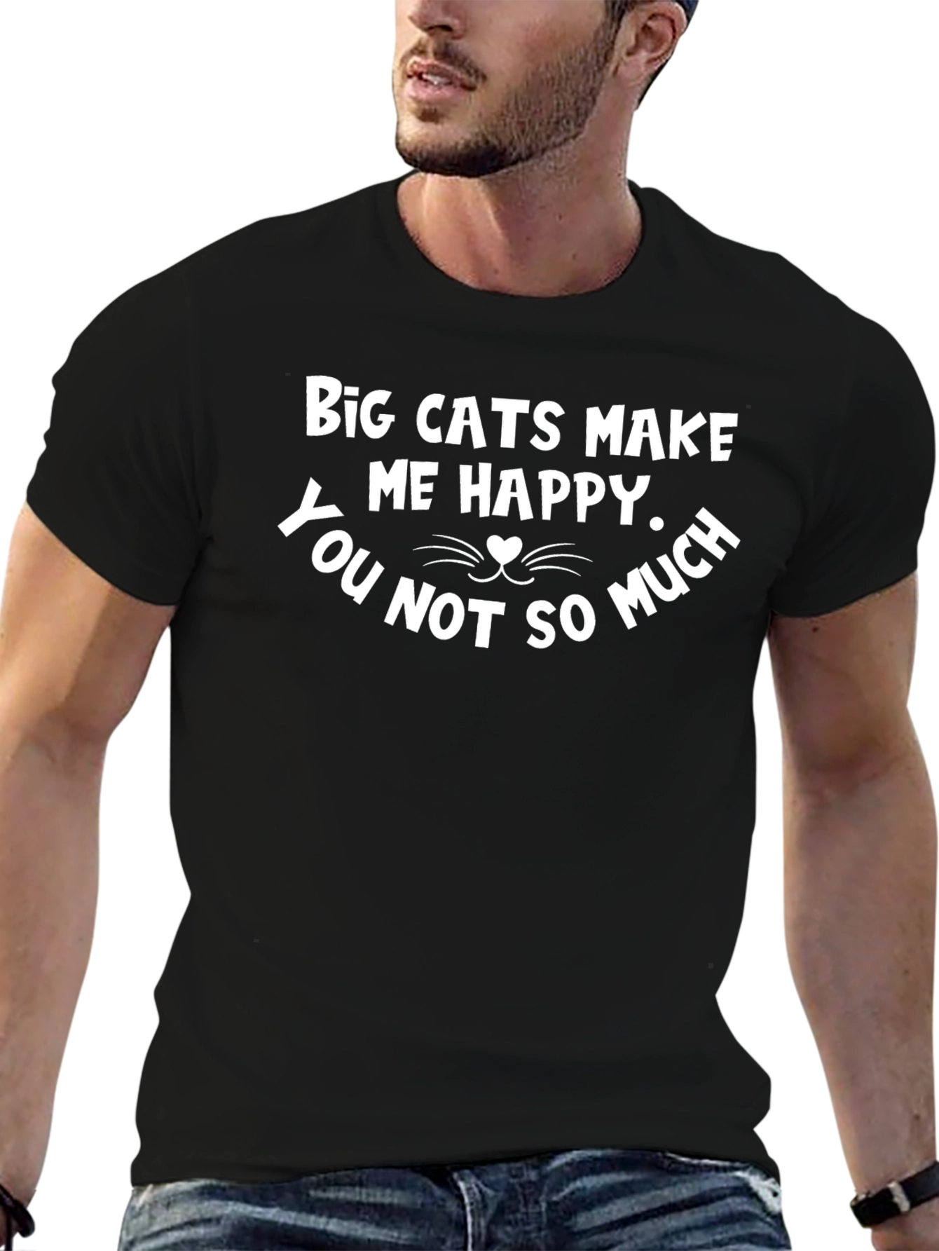 Big Cats Make Me Happy Graphic T-Shirt