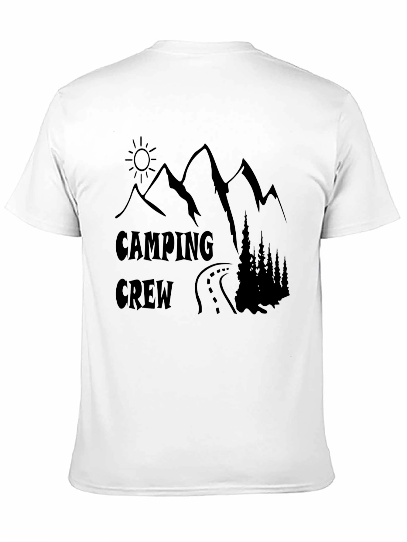 Camping Crew Black Graphic Tee
