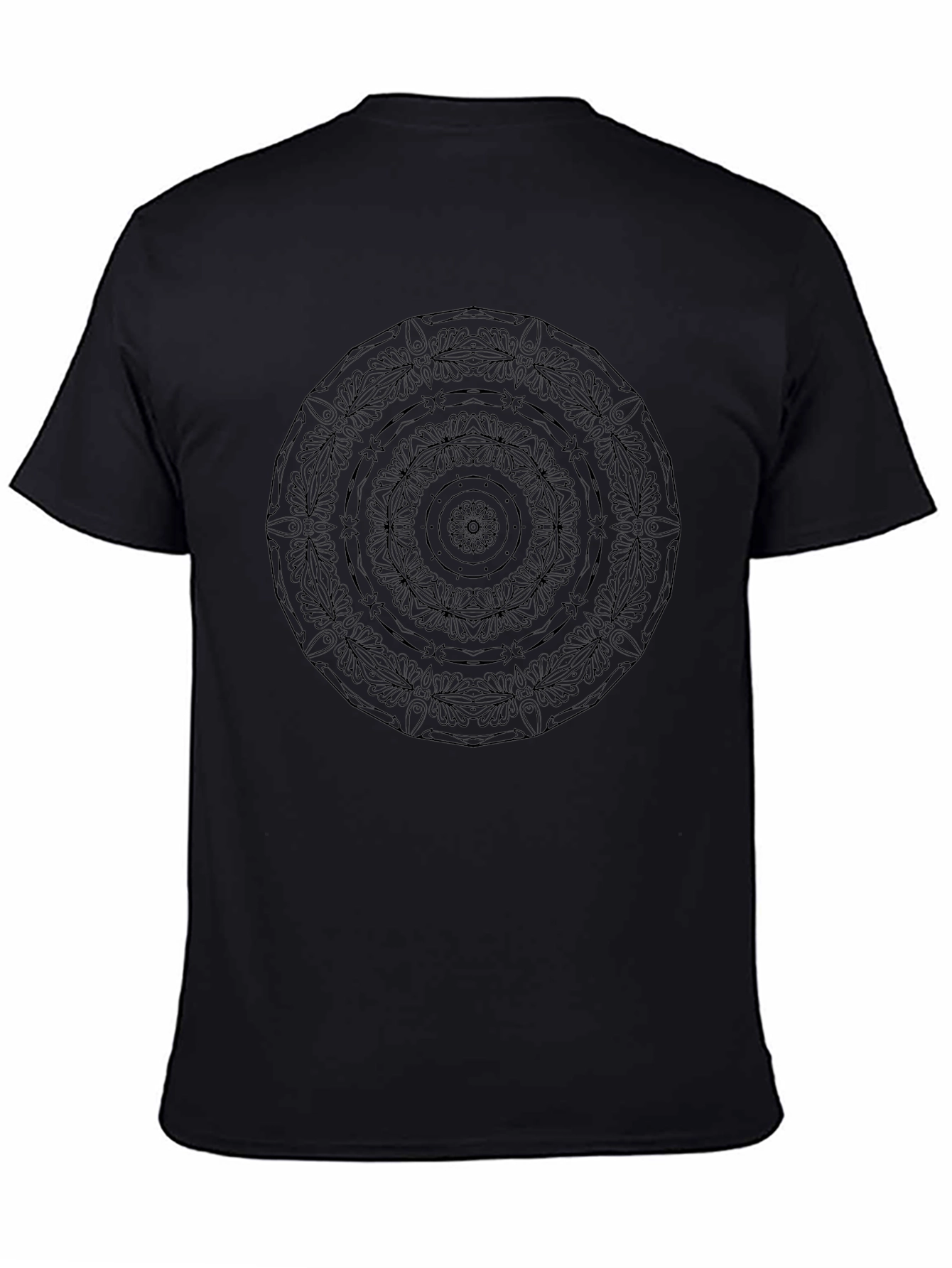 Black Mandala Graphic Tee - Stylish & Comfortable