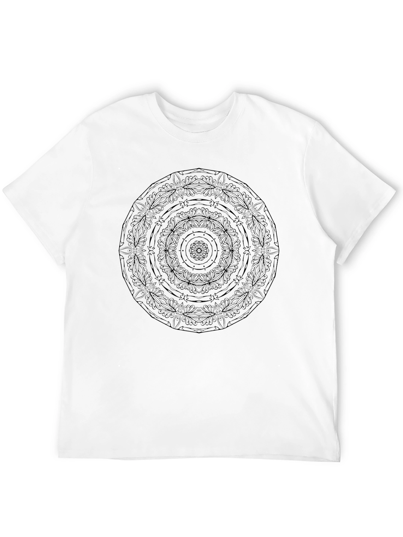 Black Mandala Graphic Tee - Stylish & Comfortable