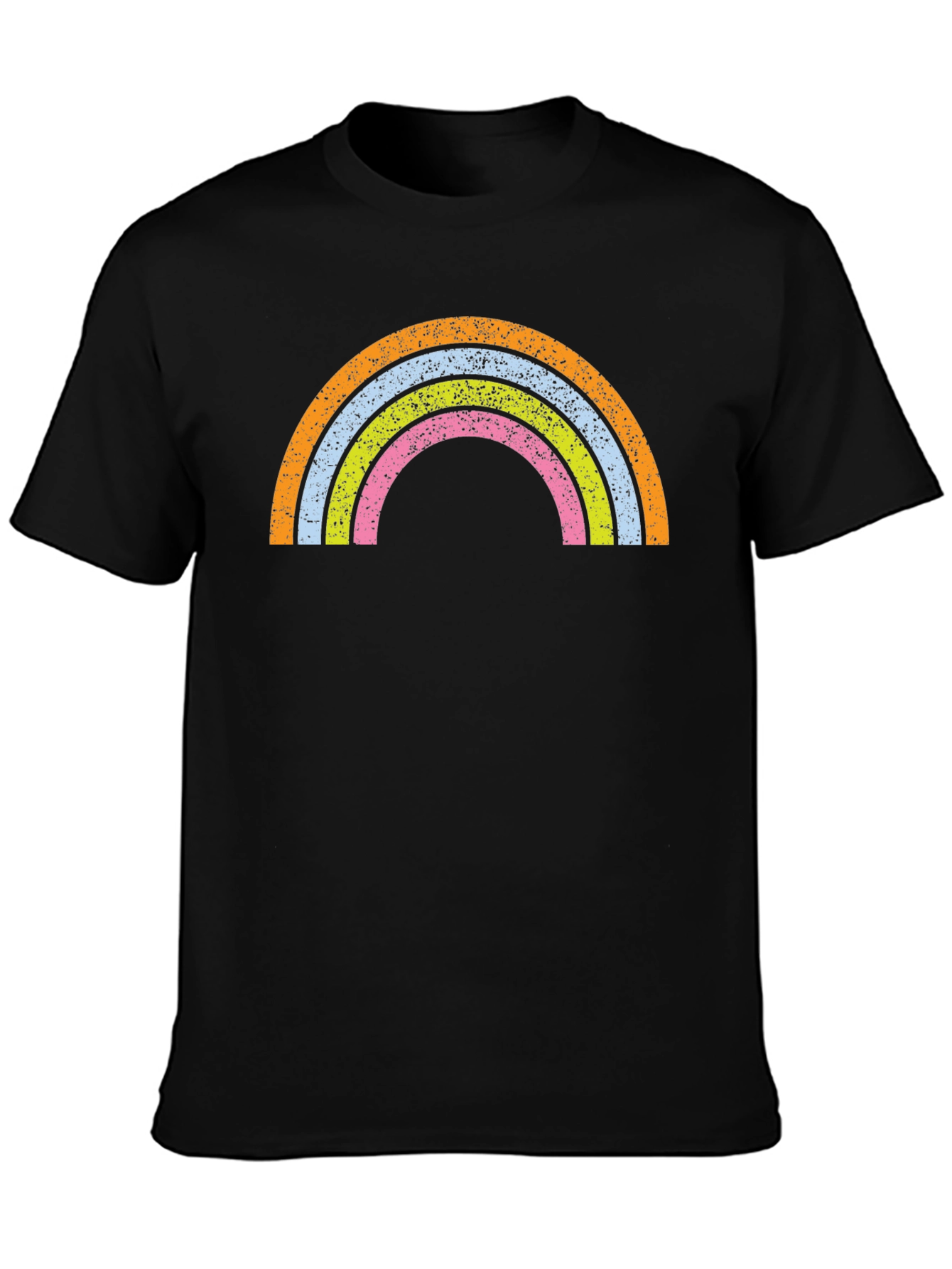 Retro Rainbow Graphic Tee - Soft Cotton Blend