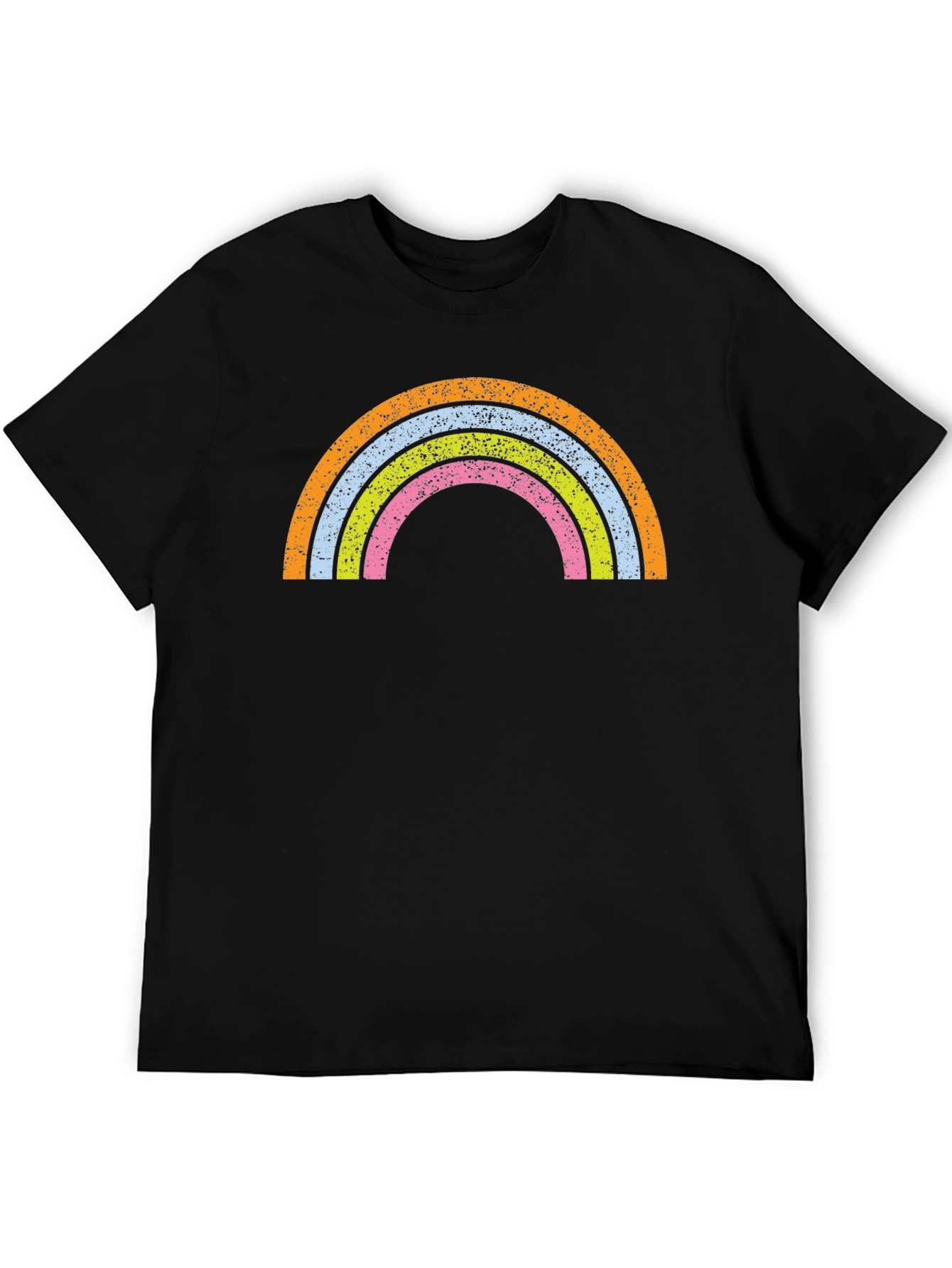 Retro Rainbow Graphic Tee - Soft Cotton Blend