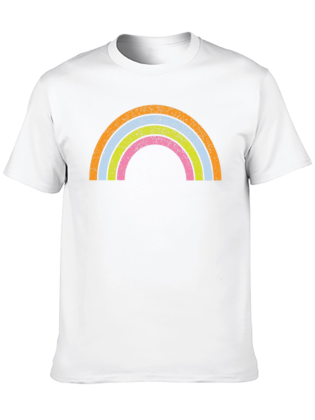 Retro Rainbow Graphic Tee - Soft Cotton Blend