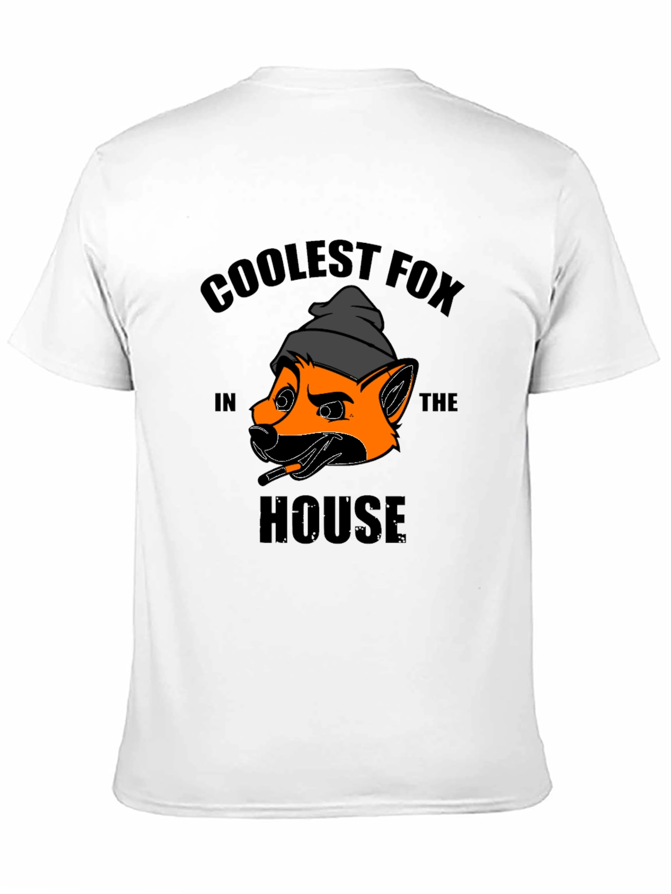 Coolest Fox in the House Black T-Shirt