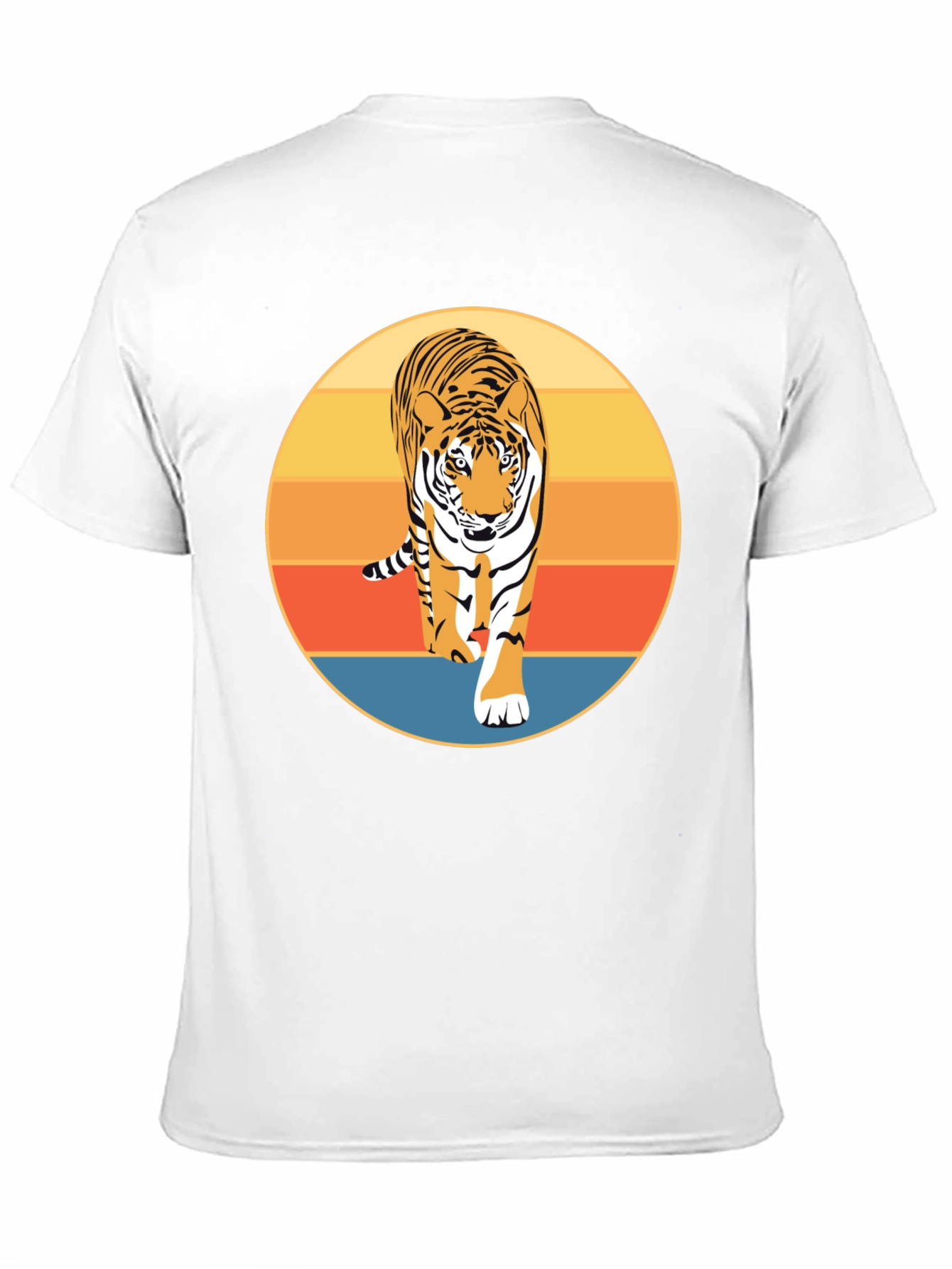 Retro Tiger Graphic T-Shirt - Cool Animal Design