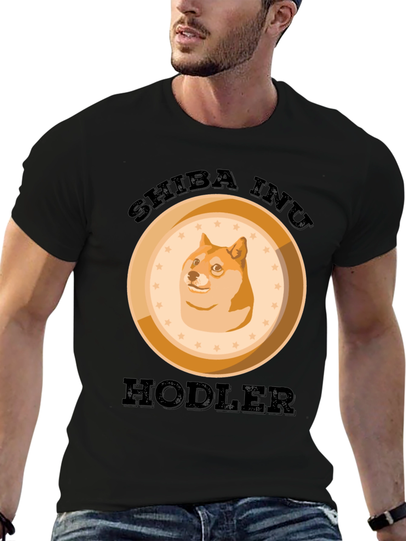 Shiba Inu HODLER Black T-Shirt