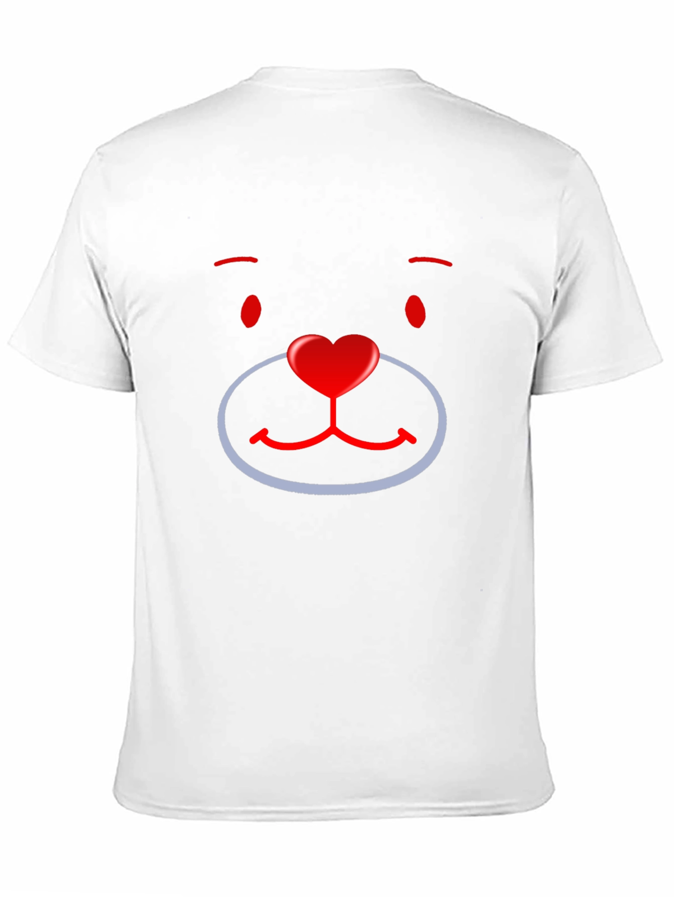 Cute Cartoon Bear Face Graphic T-Shirt
