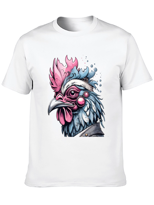 Artistic Chicken Graphic T-Shirt