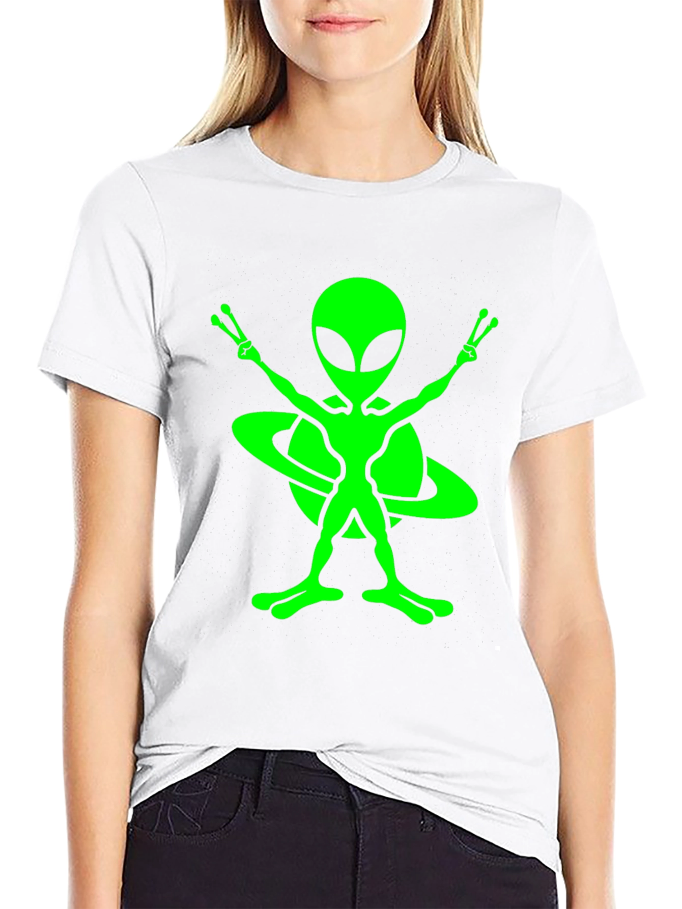 Alien Graphic Tee - Peace Sign