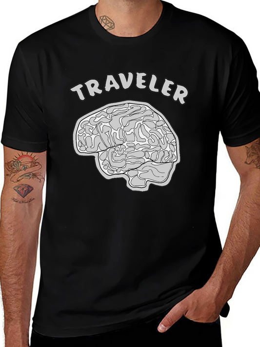 Traveler Brain Graphic T-Shirt