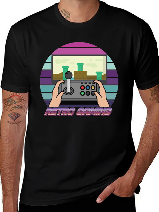 Retro Gaming Black T-Shirt