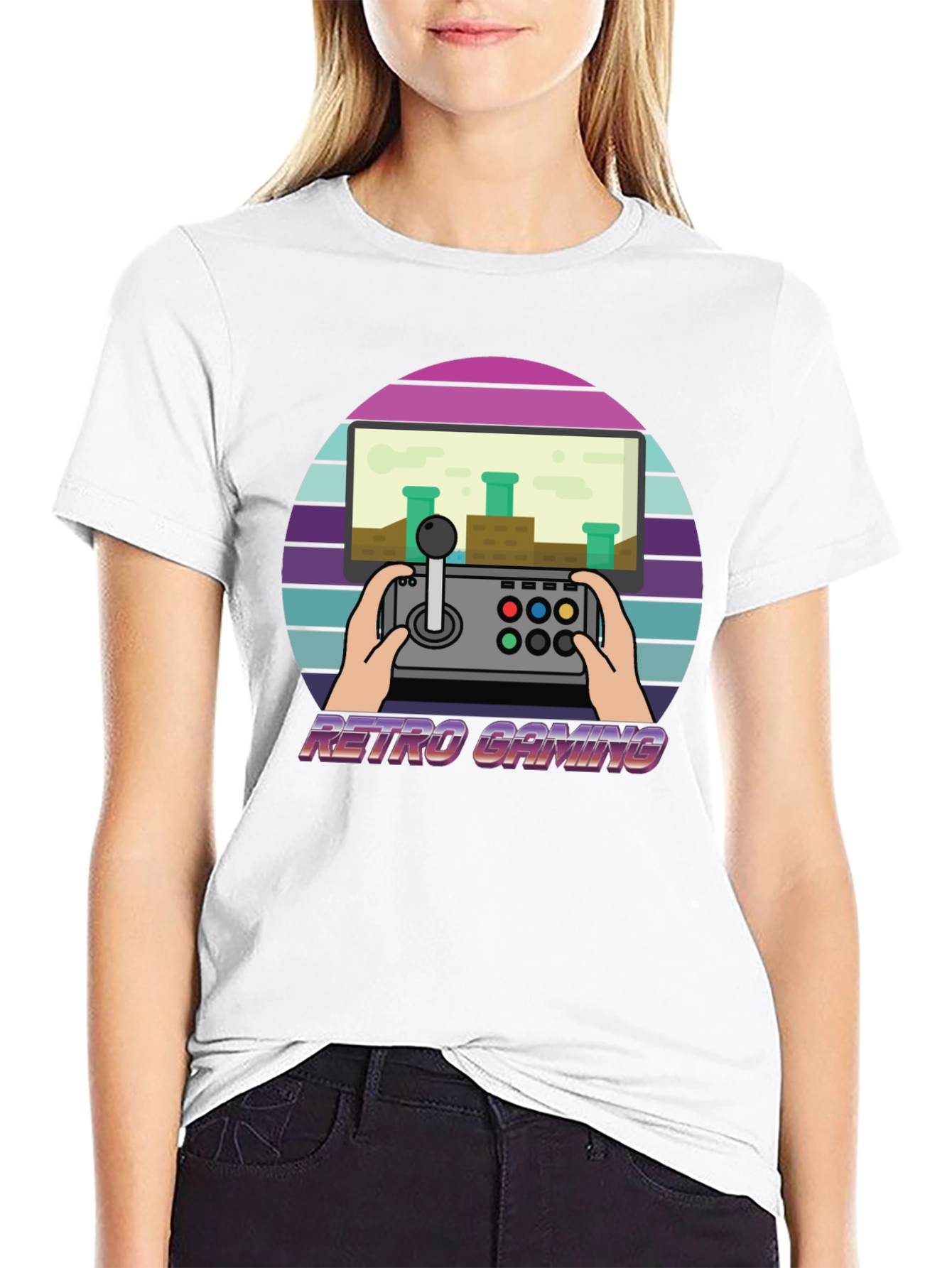 Retro Gaming Black T-Shirt