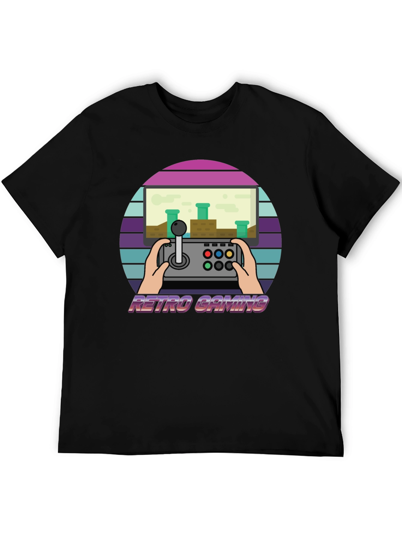 Retro Gaming Black T-Shirt