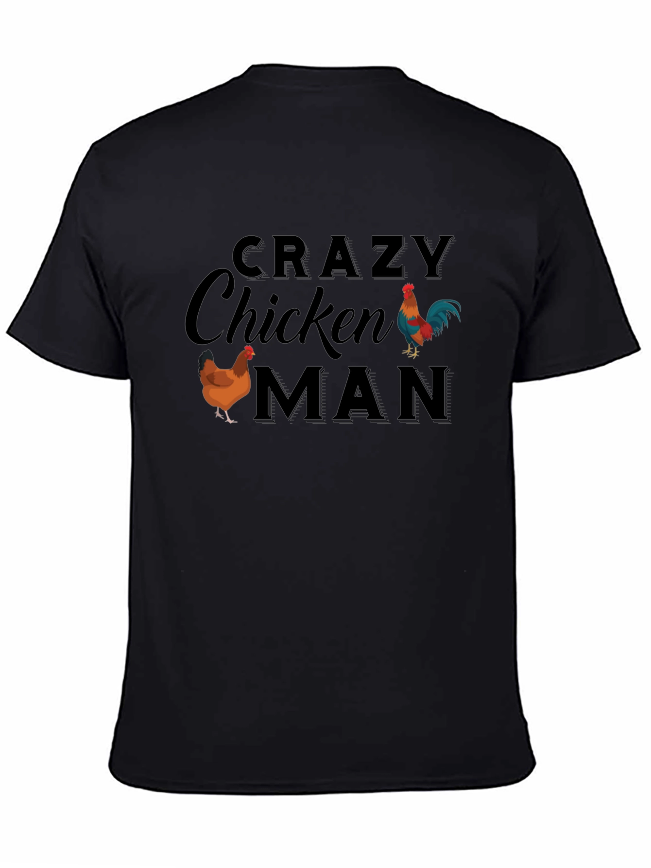Crazy Chicken Man T-Shirt - Novelty Tee