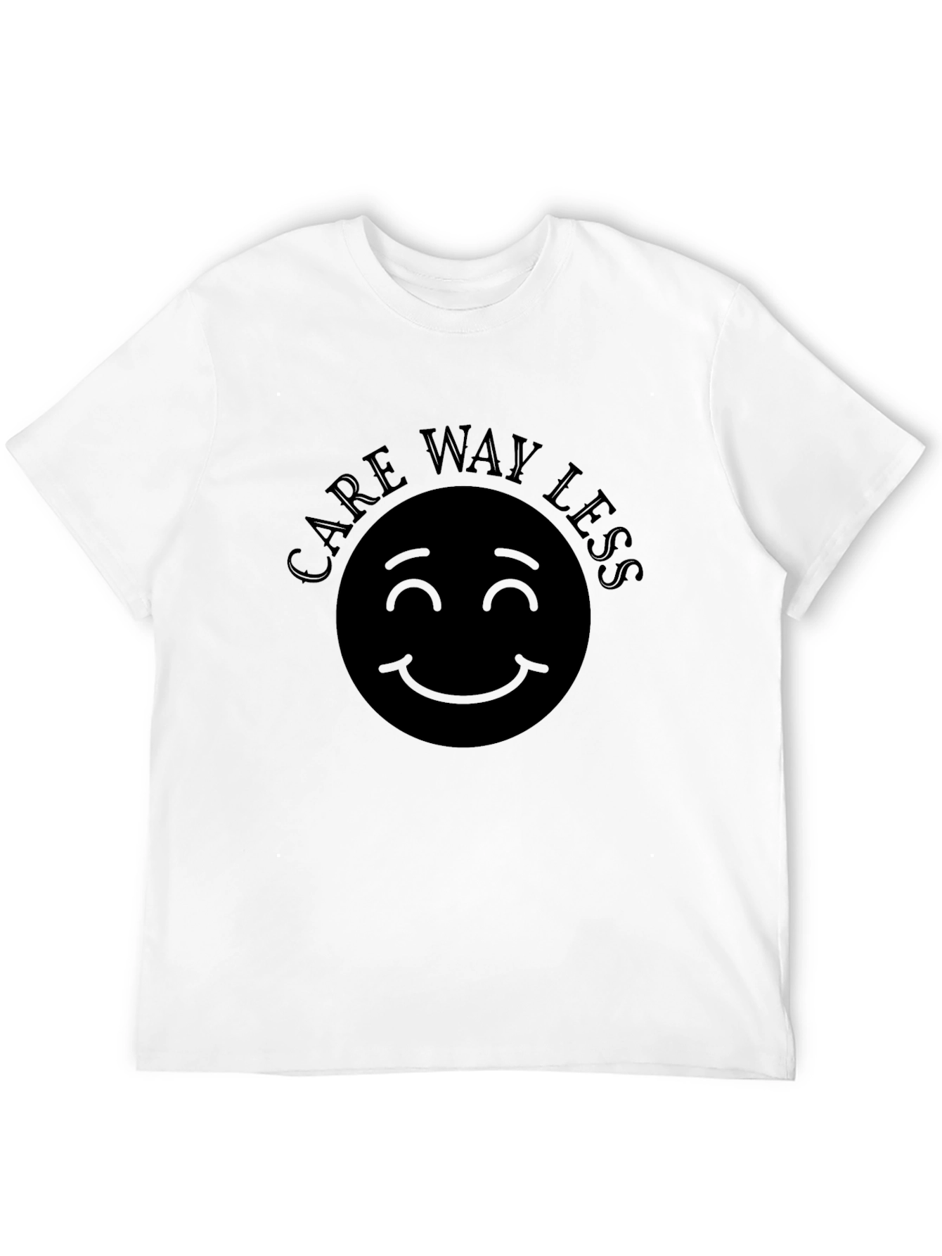 Care Way Less Graphic Black T-Shirt