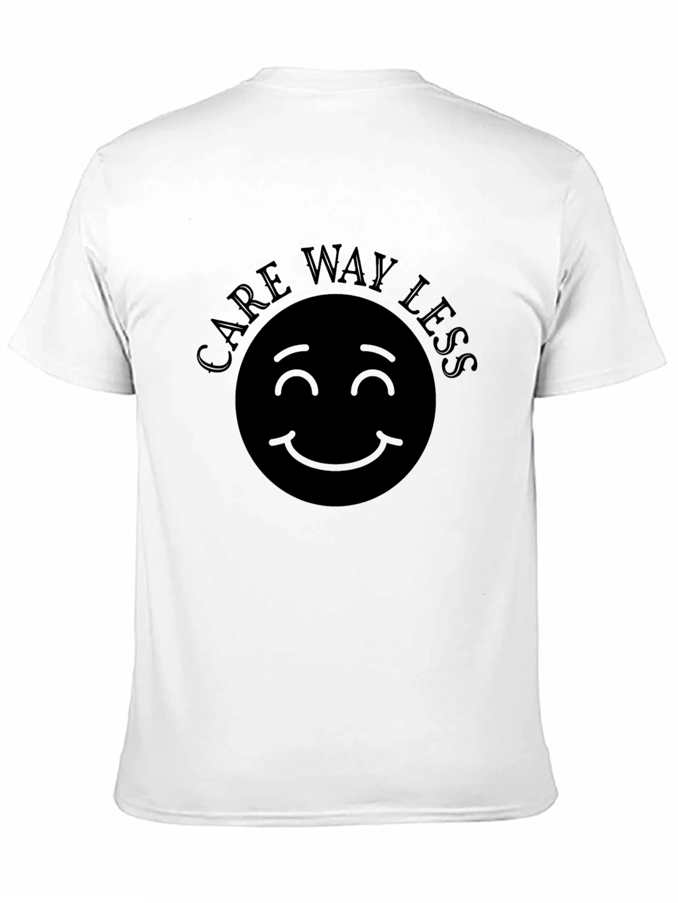 Care Way Less Graphic Black T-Shirt