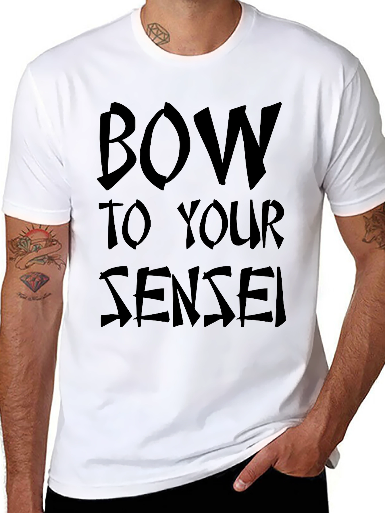 Bow to Your Sensei Graphic Tee - Black