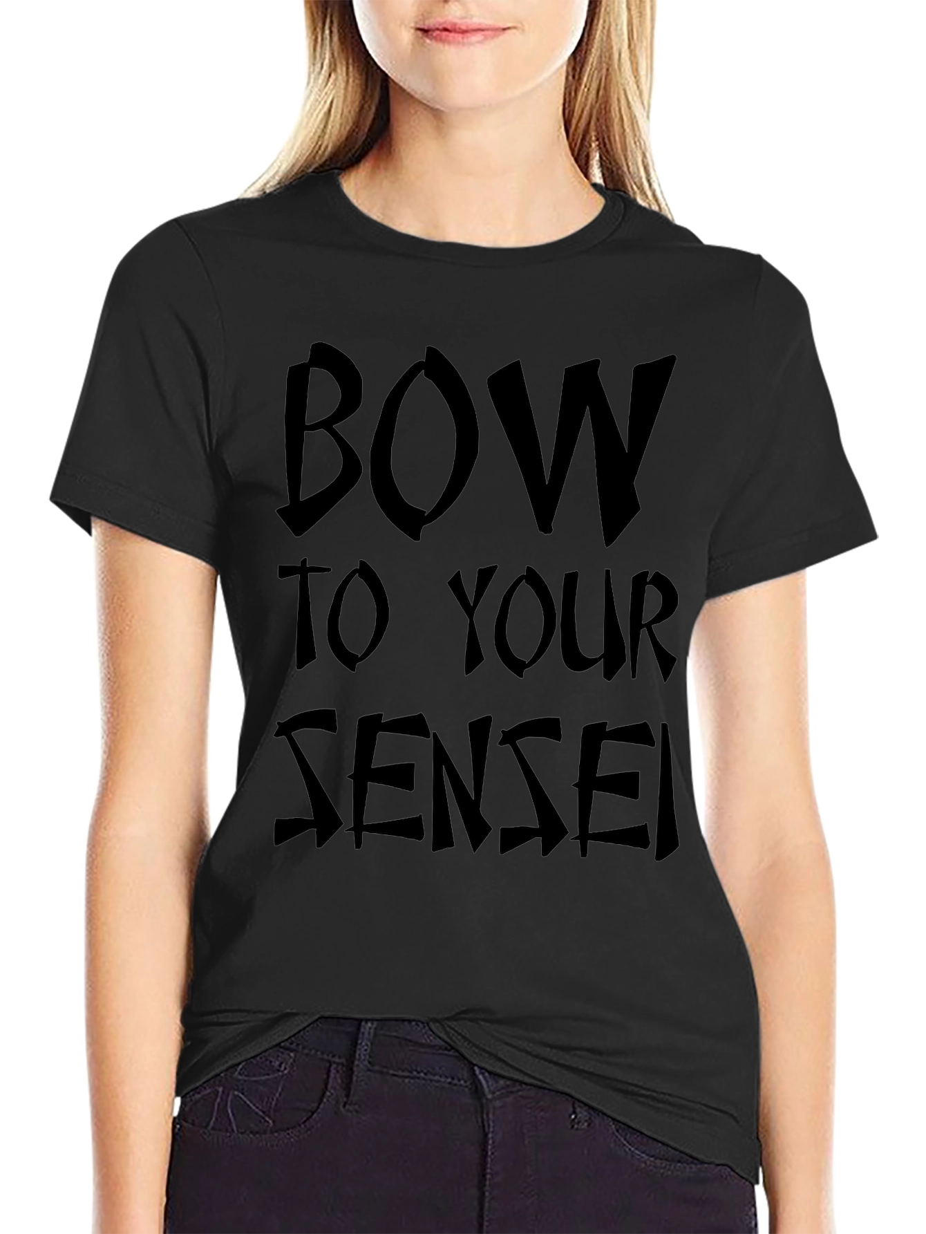 Bow to Your Sensei Graphic Tee - Black