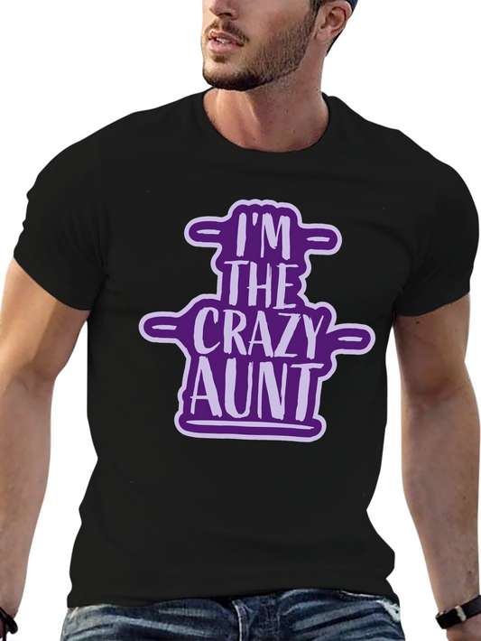 Crazy Aunt Graphic Tee - Novelty T-Shirt