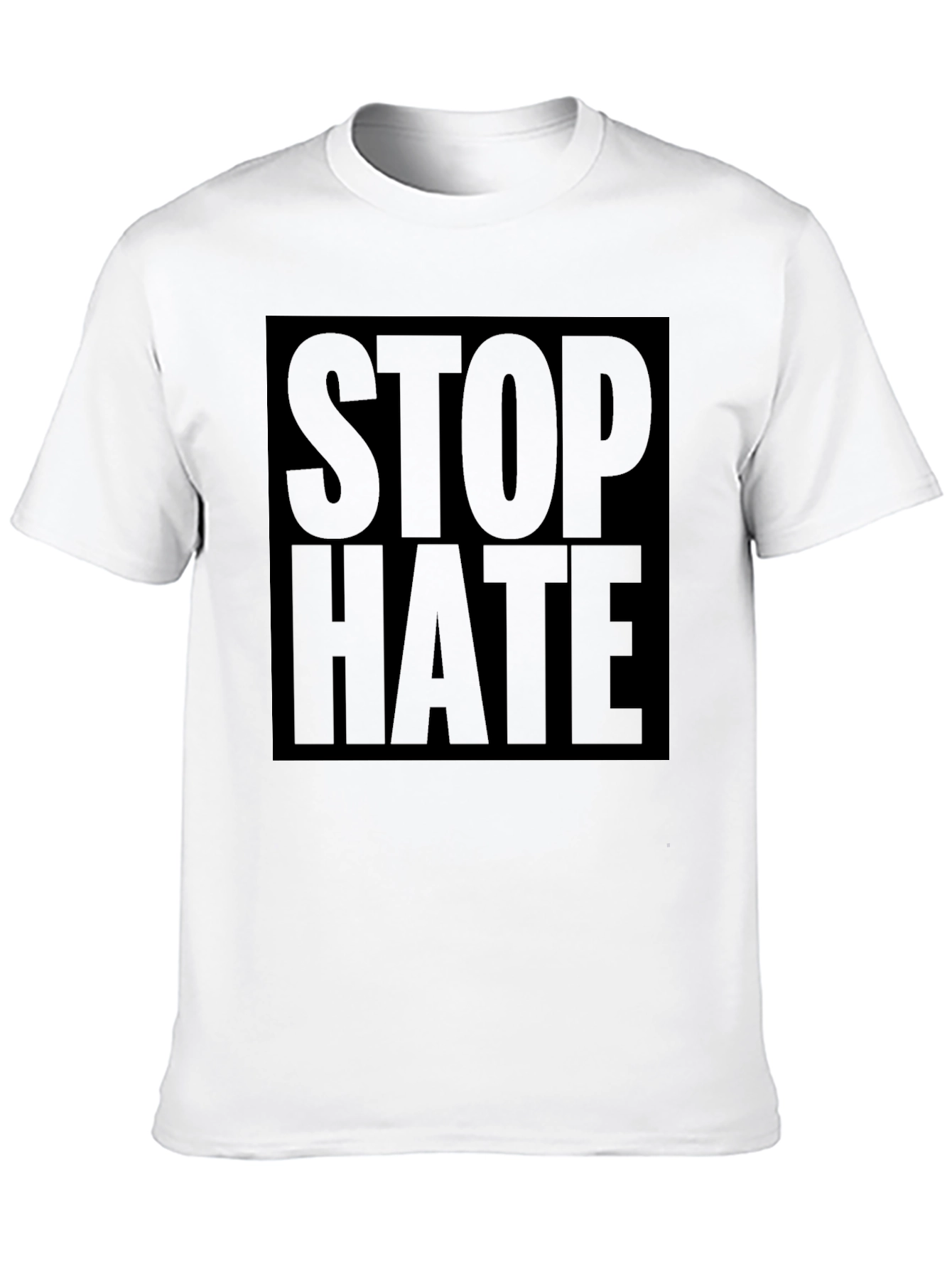 Stop Hate Statement Black T-Shirt