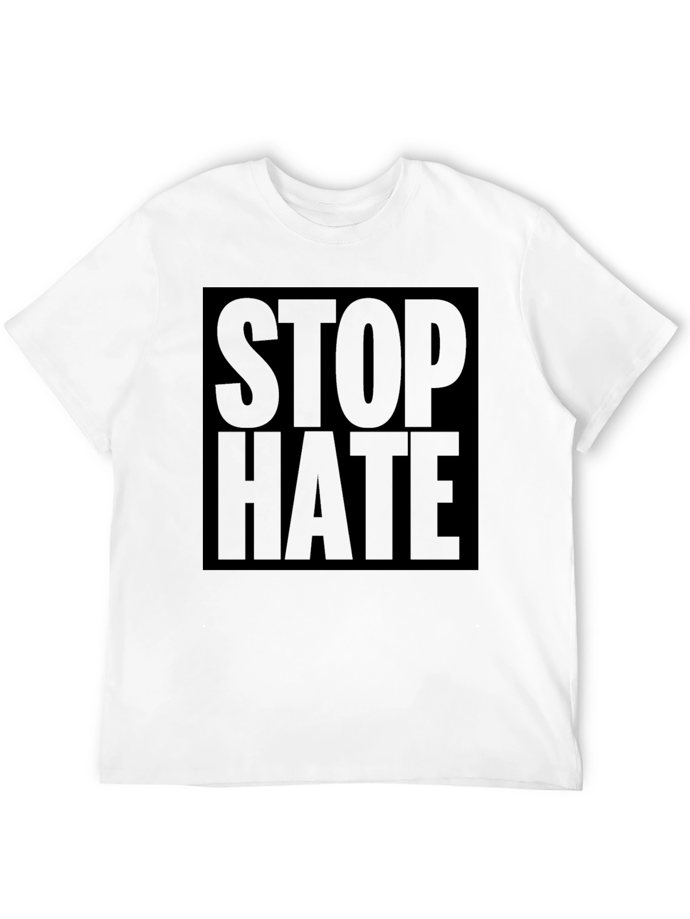 Stop Hate Statement Black T-Shirt