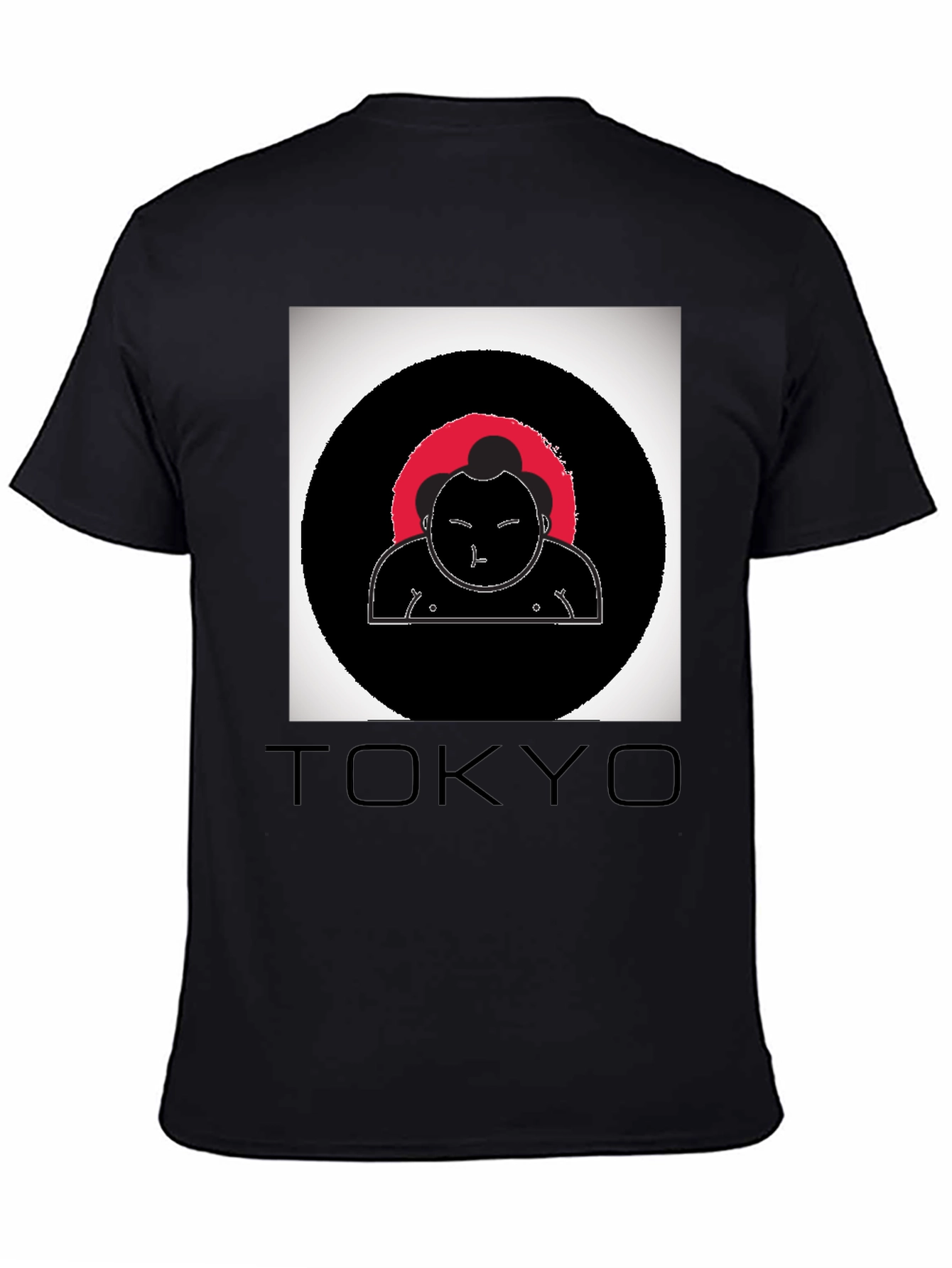 Tokyo Sumo Wrestler Graphic Black T-Shirt