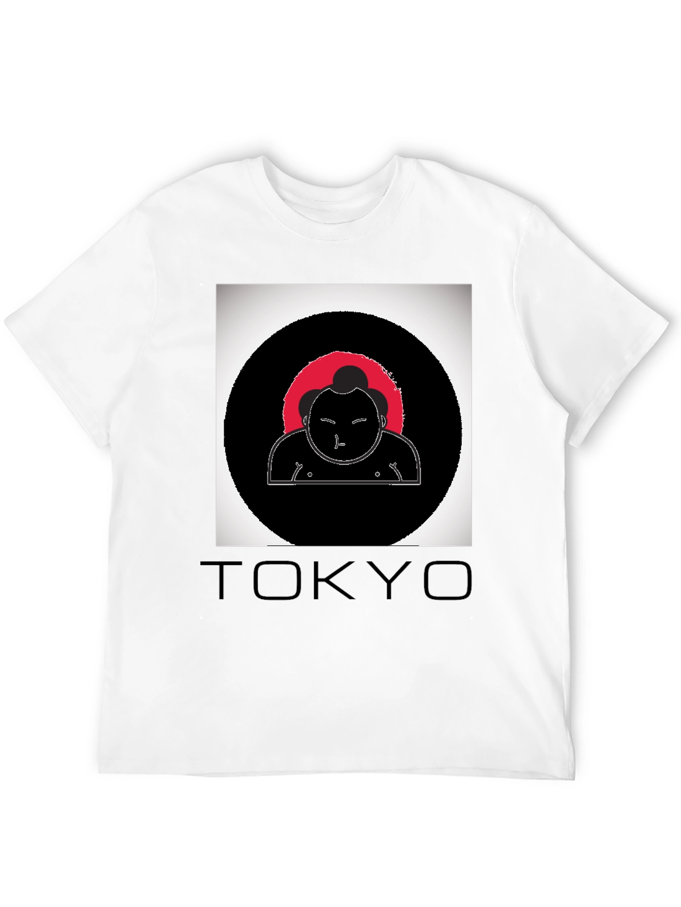 Tokyo Sumo Wrestler Graphic Black T-Shirt