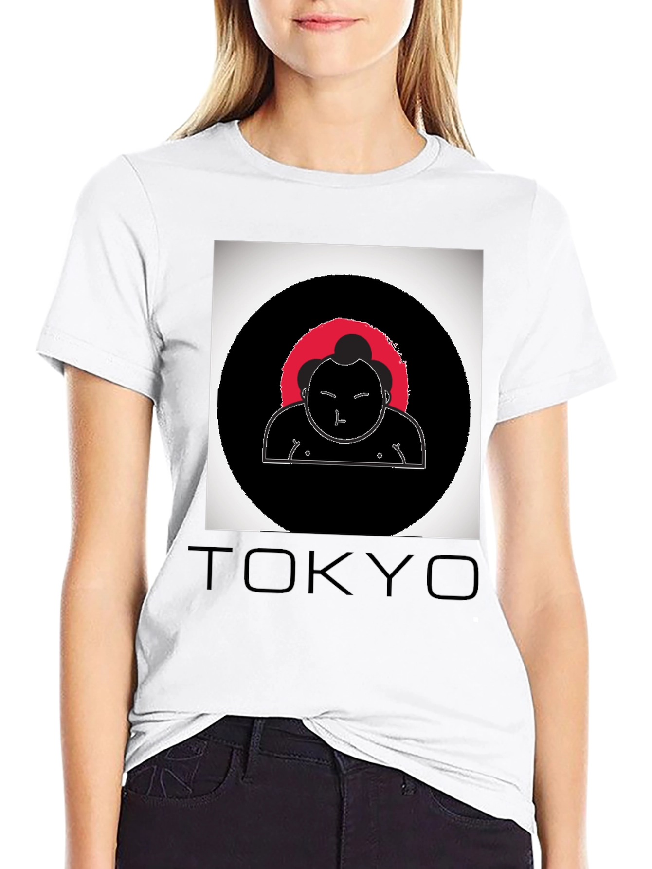 Tokyo Sumo Wrestler Graphic Black T-Shirt