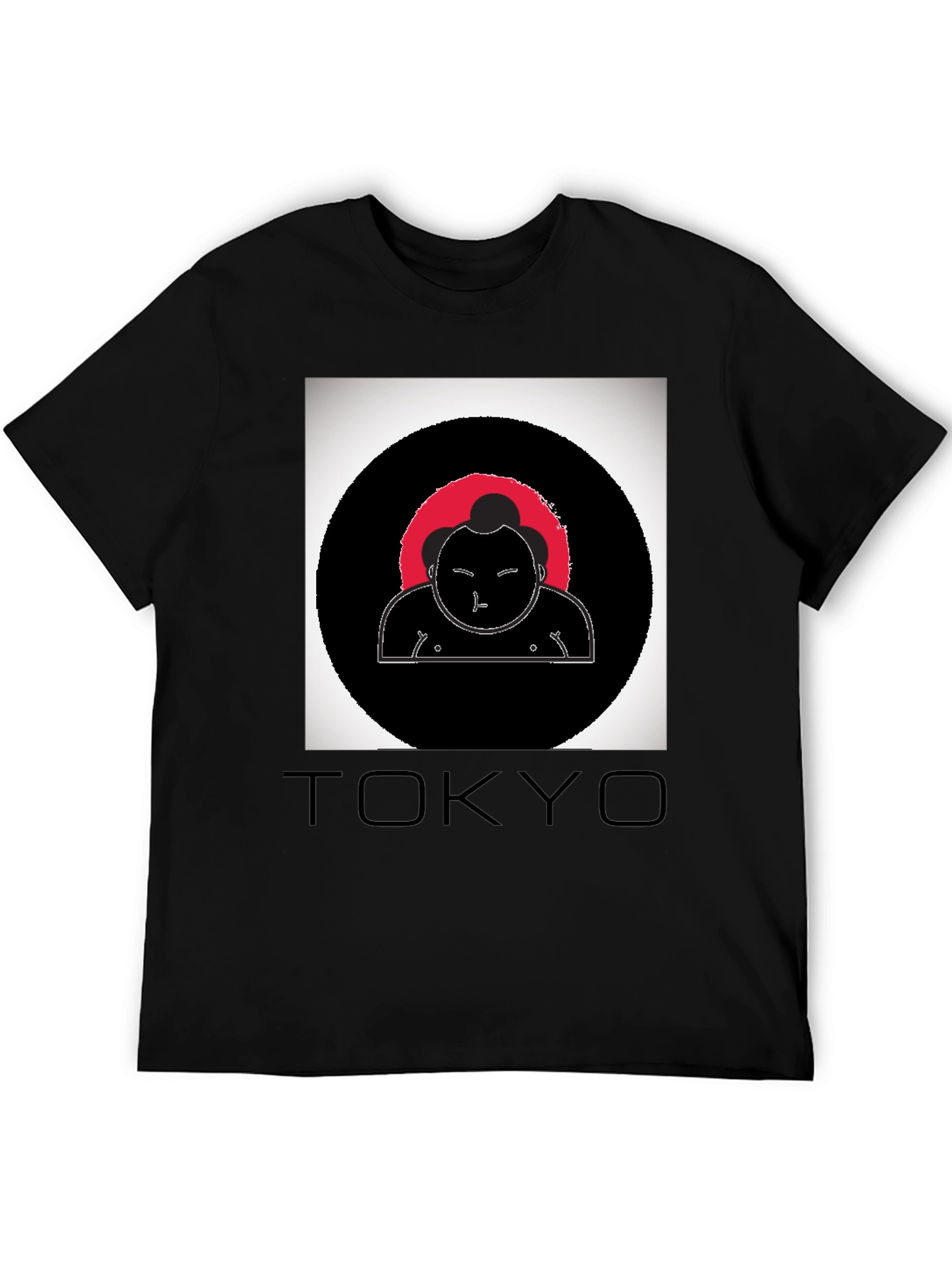 Tokyo Sumo Wrestler Graphic Black T-Shirt