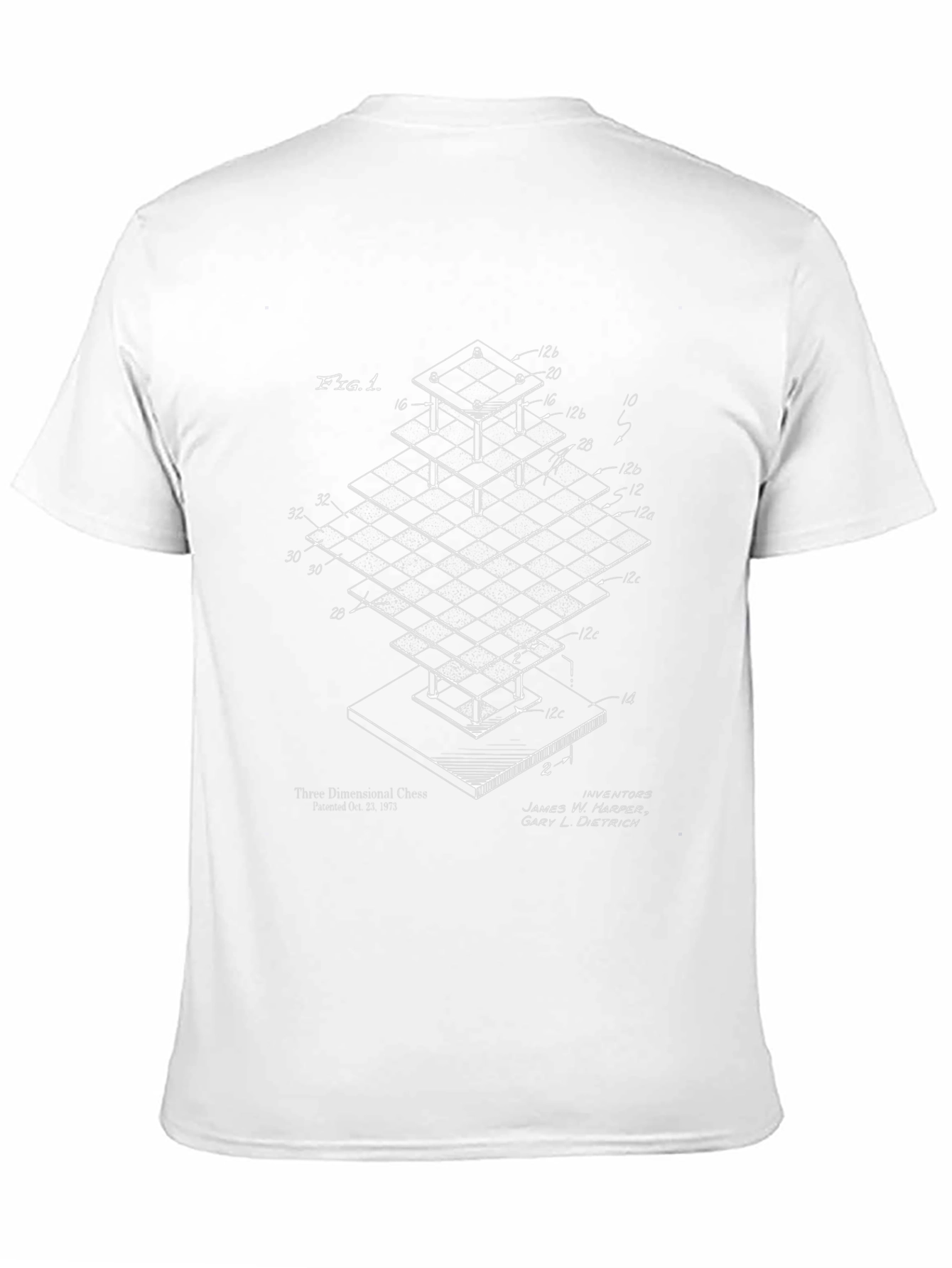 3D Chess Diagram Graphic T-Shirt