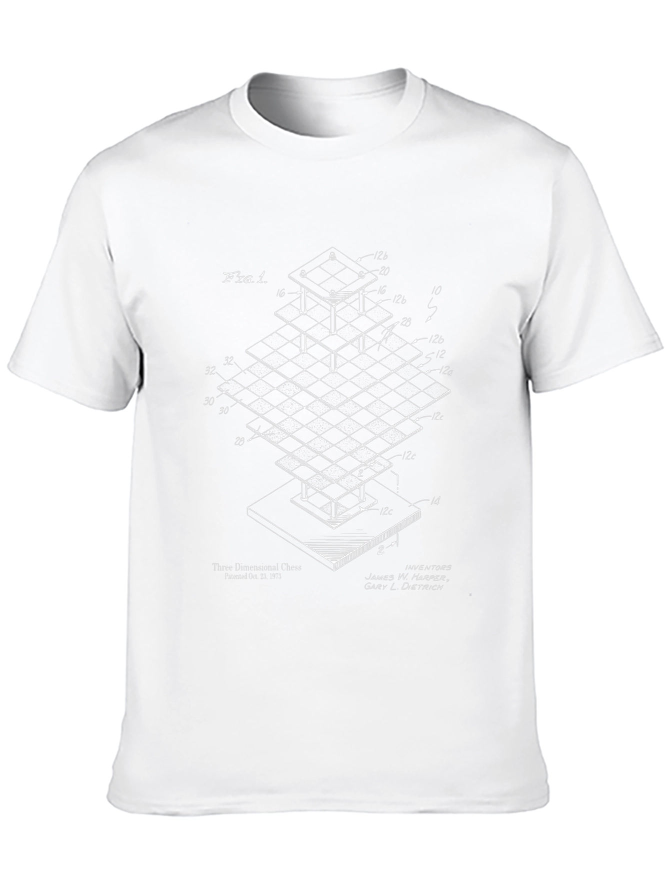 3D Chess Diagram Graphic T-Shirt