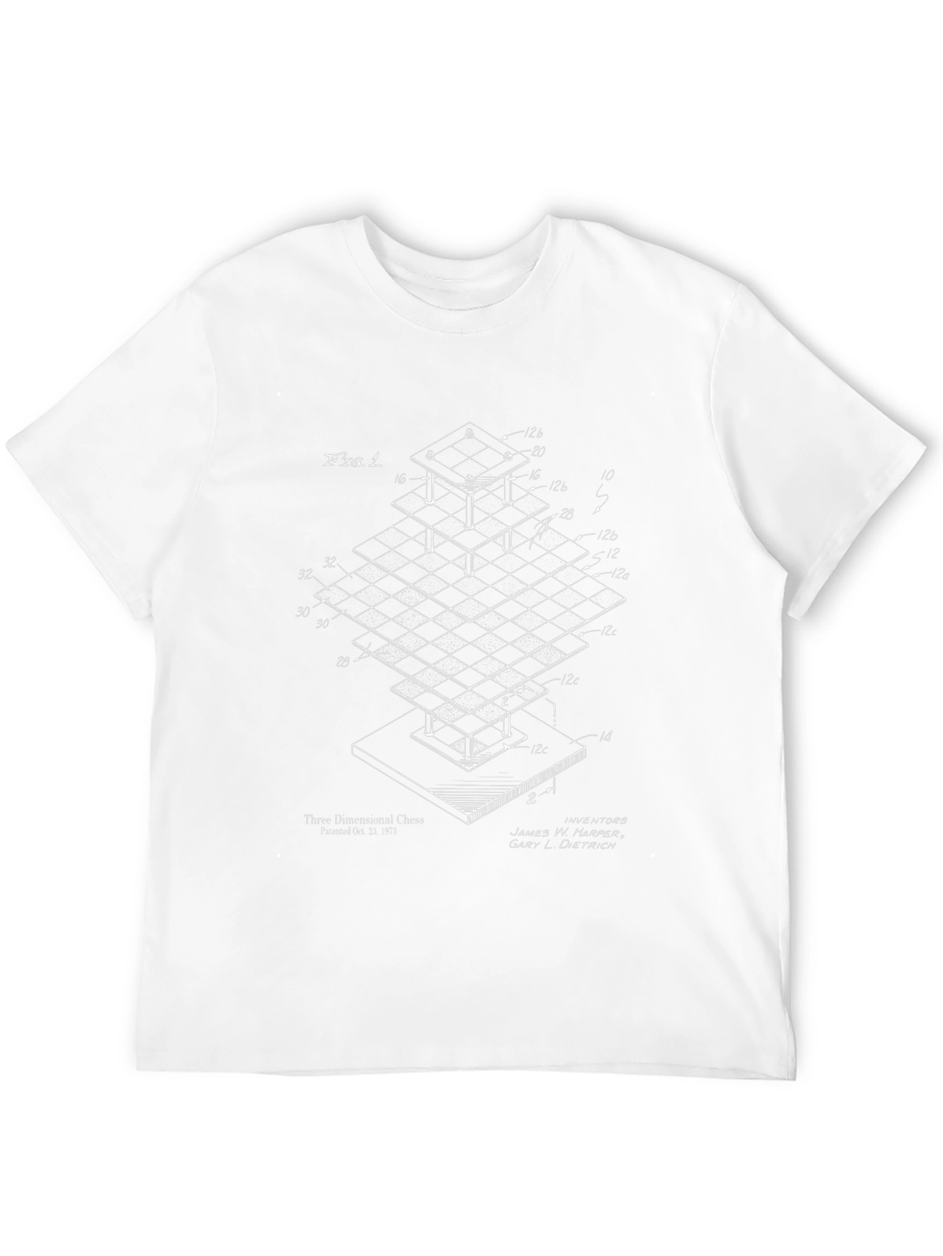 3D Chess Diagram Graphic T-Shirt