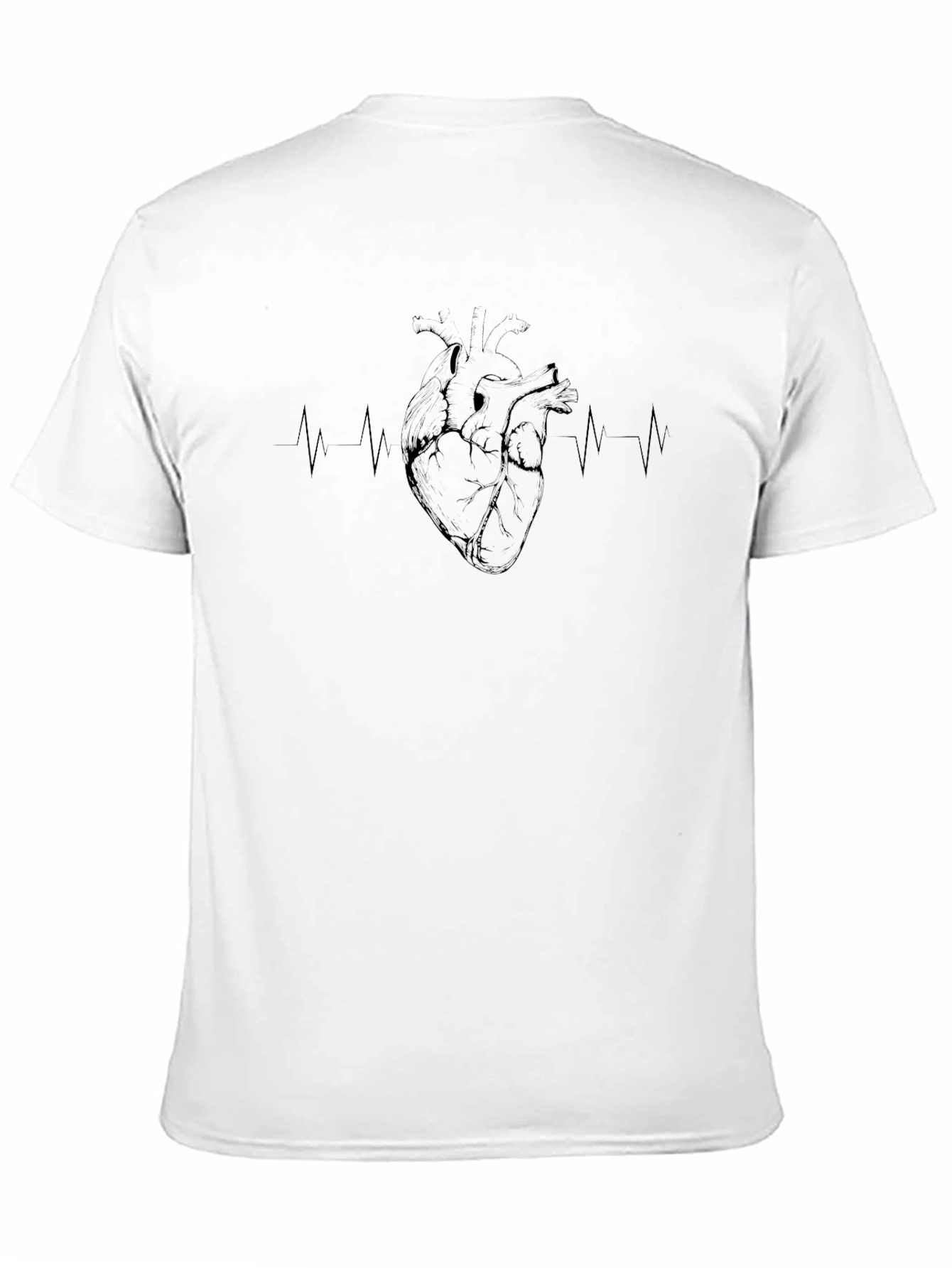 Anatomical Heartbeat Graphic Tee - Black