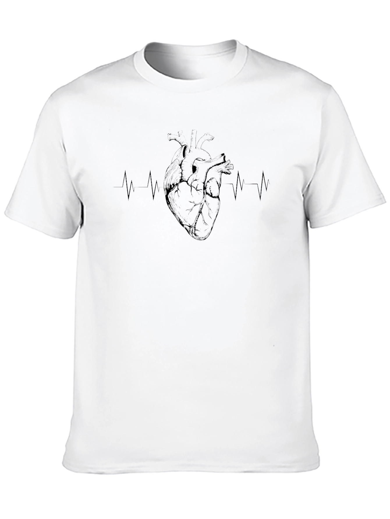 Anatomical Heartbeat Graphic Tee - Black