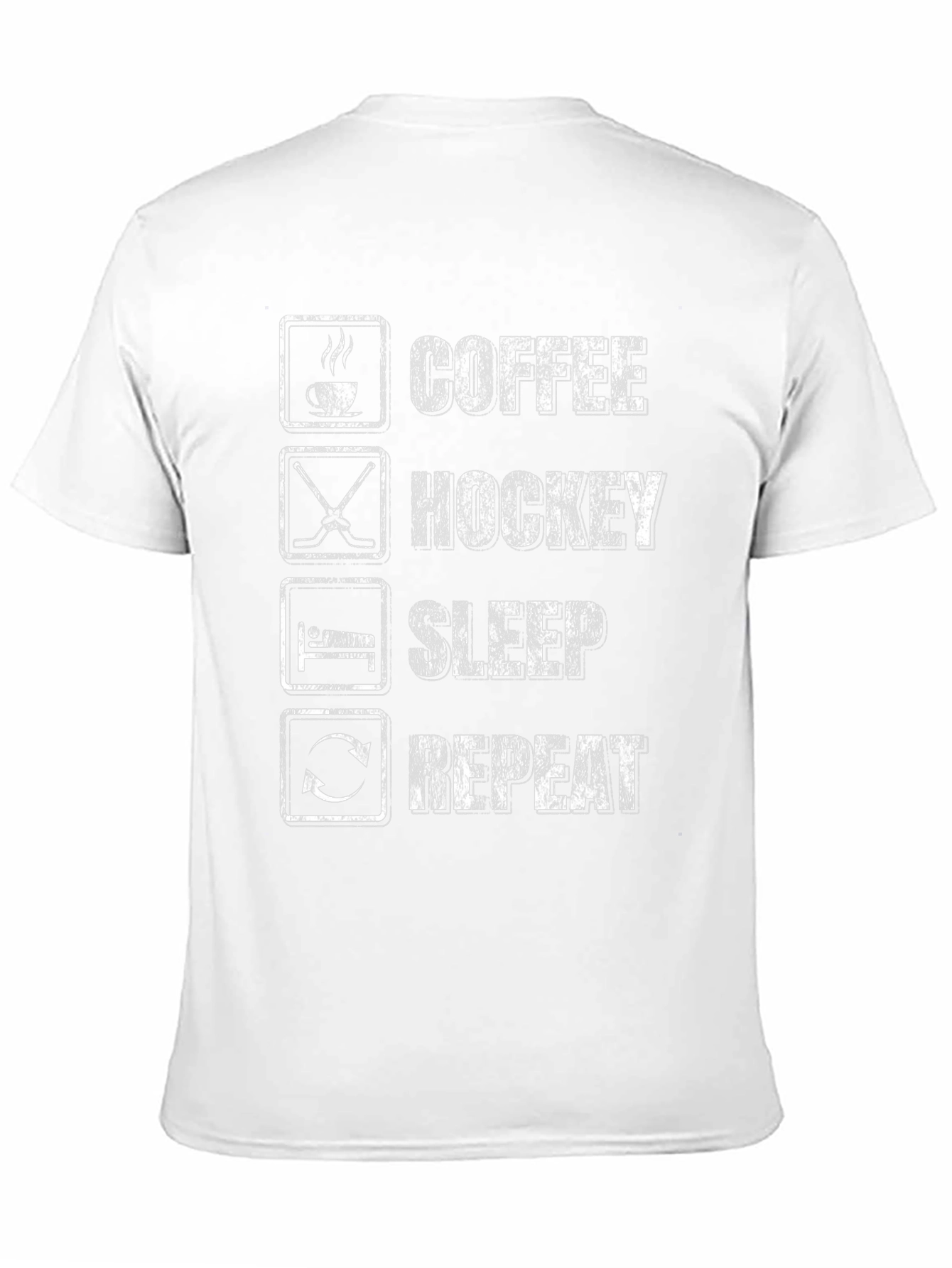 Coffee Hockey Sleep Repeat Graphic T-Shirt
