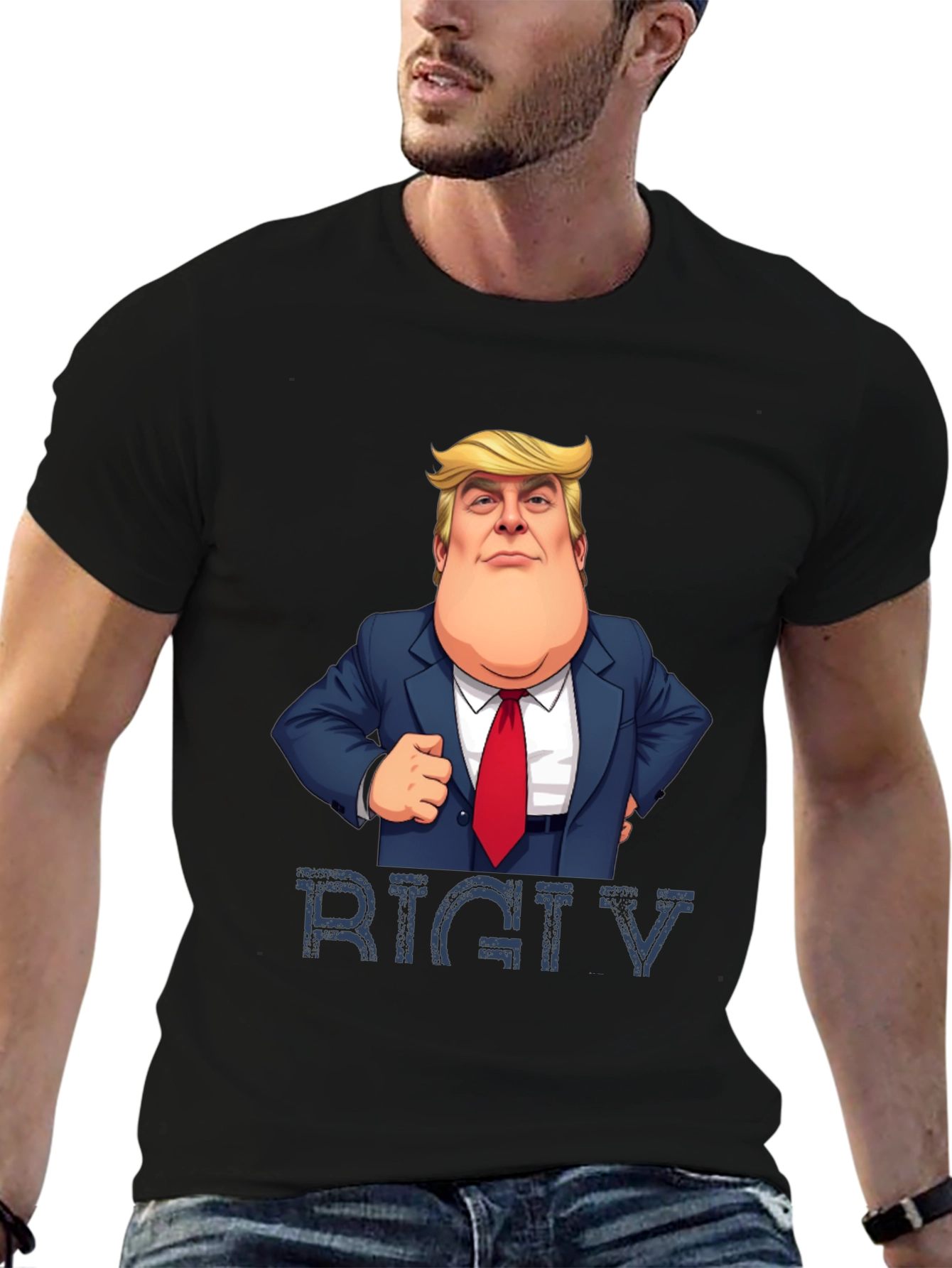 Trump Rigtv Mens Black T-Shirt